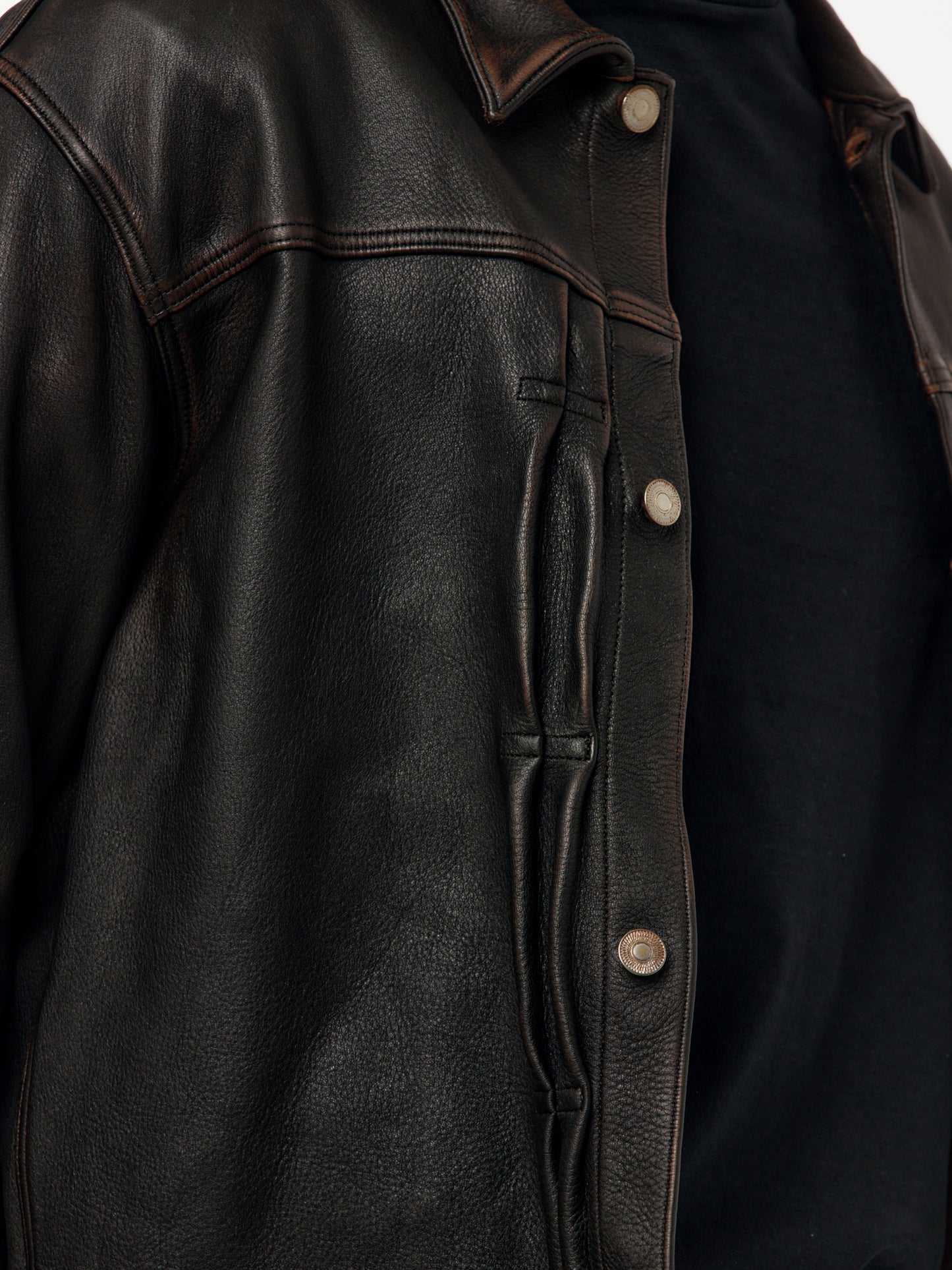 Vintage Leather 1st Type Jacket (Brown) (SIS)