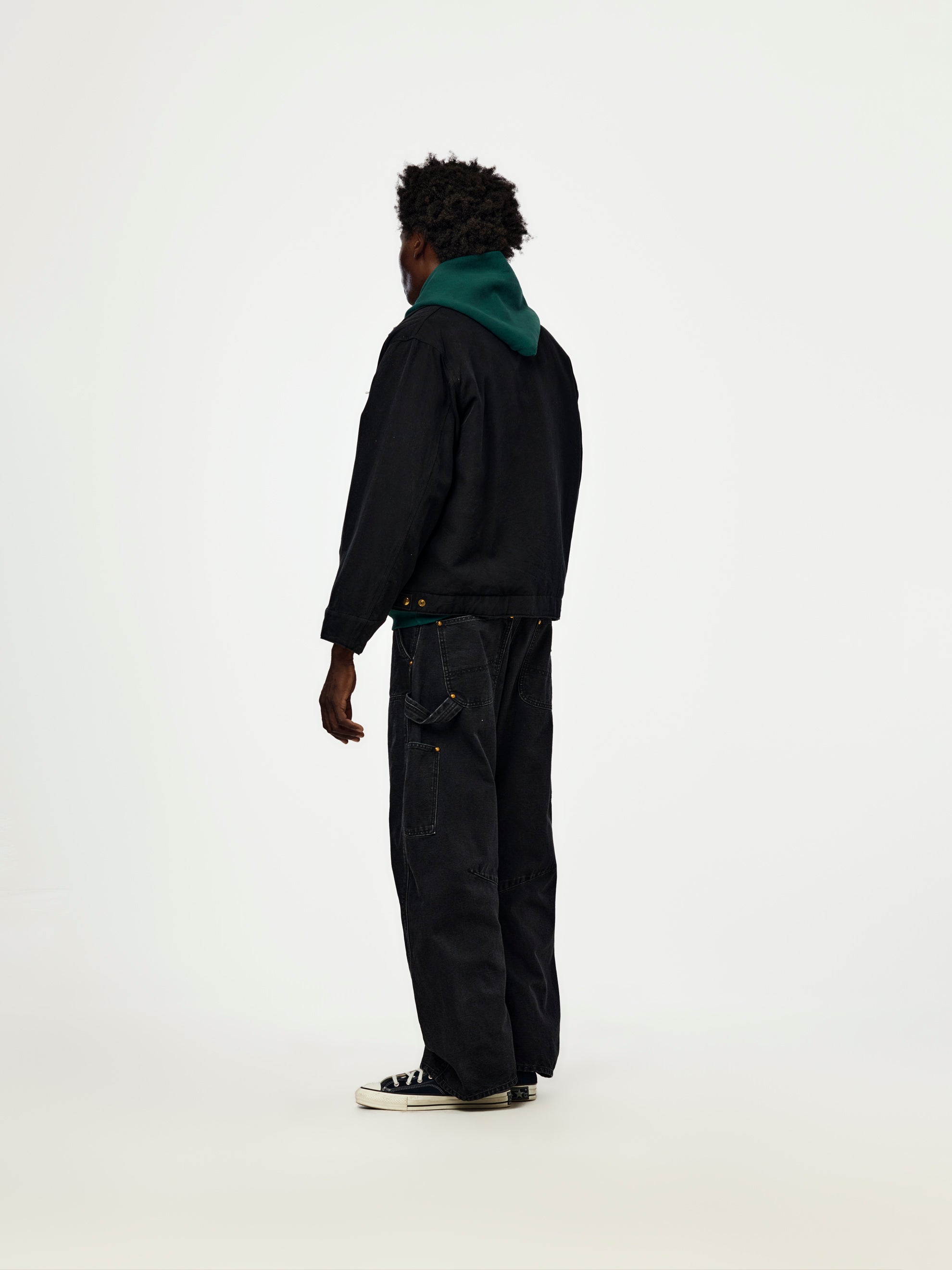 A.PRESSE A.PRESSE Vintage Silk Cotton Detroit Jacket (Sis) (Black