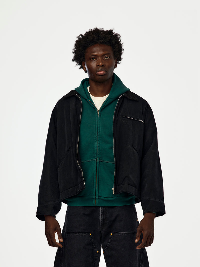 A.PRESSE Vintage Silk Cotton Detroit Jacket (Sis) (Black)
