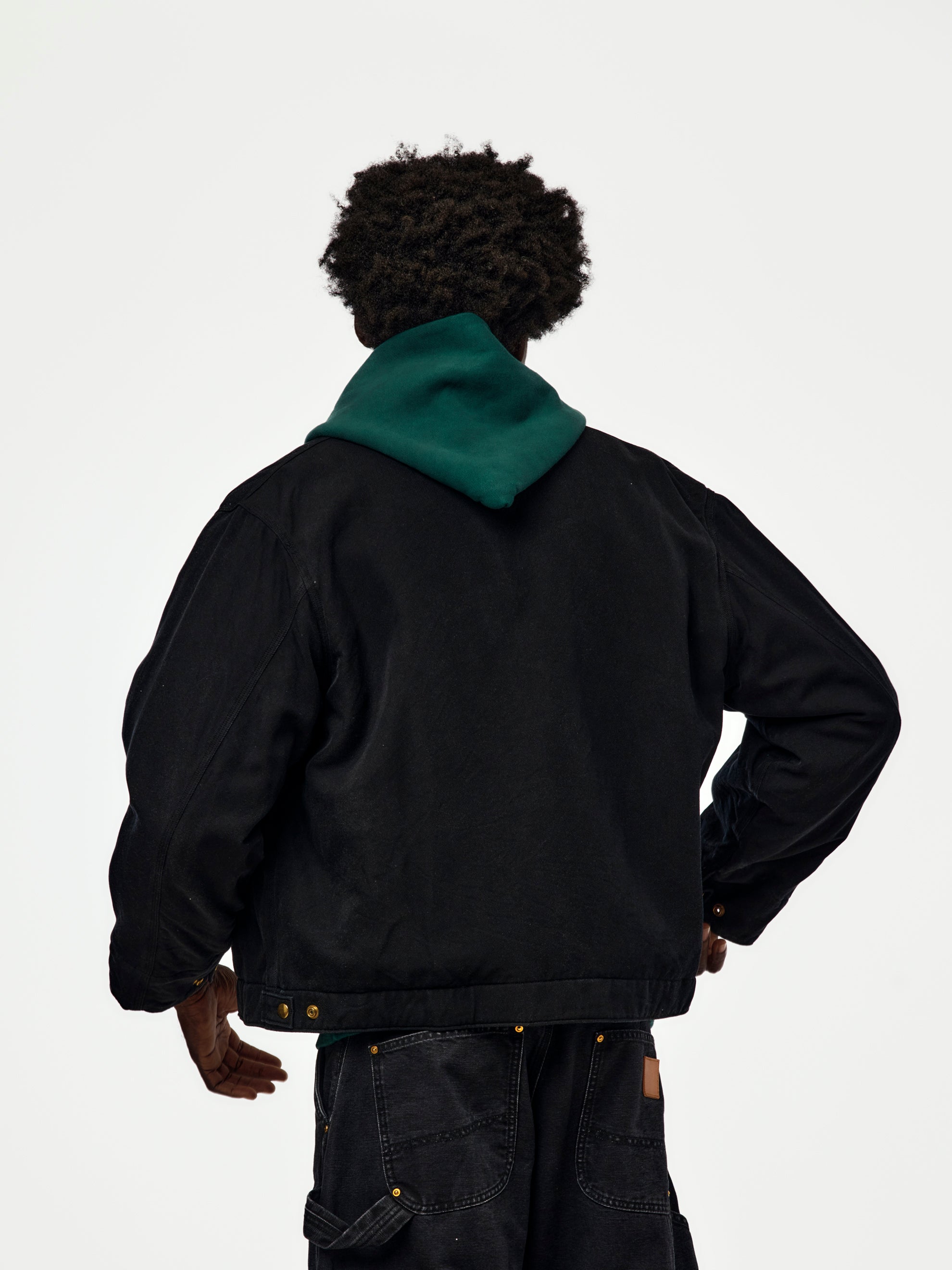 A.PRESSE A.PRESSE Vintage Silk Cotton Detroit Jacket (Sis) (Black