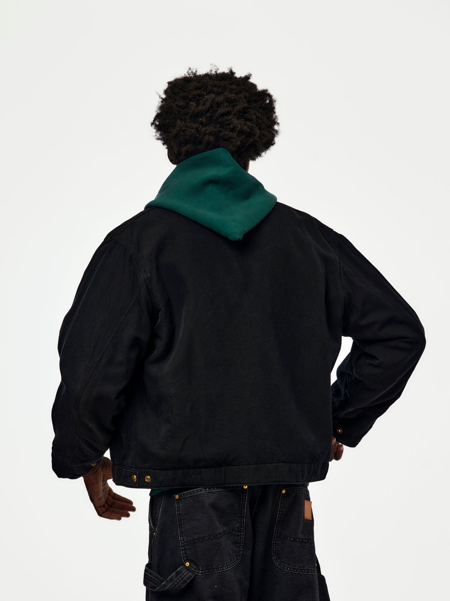 A.PRESSE Vintage Silk Cotton Detroit Jacket (Sis) (Black)