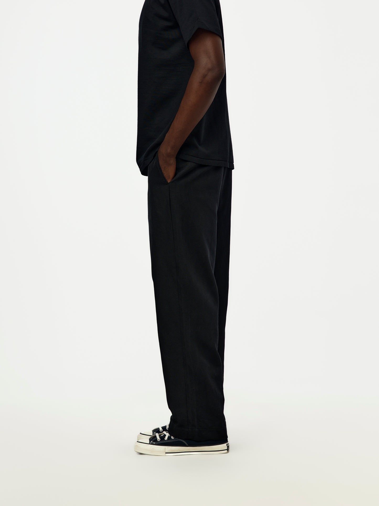 Vintage Silk Cotton Work Pants (Black) (SIS)