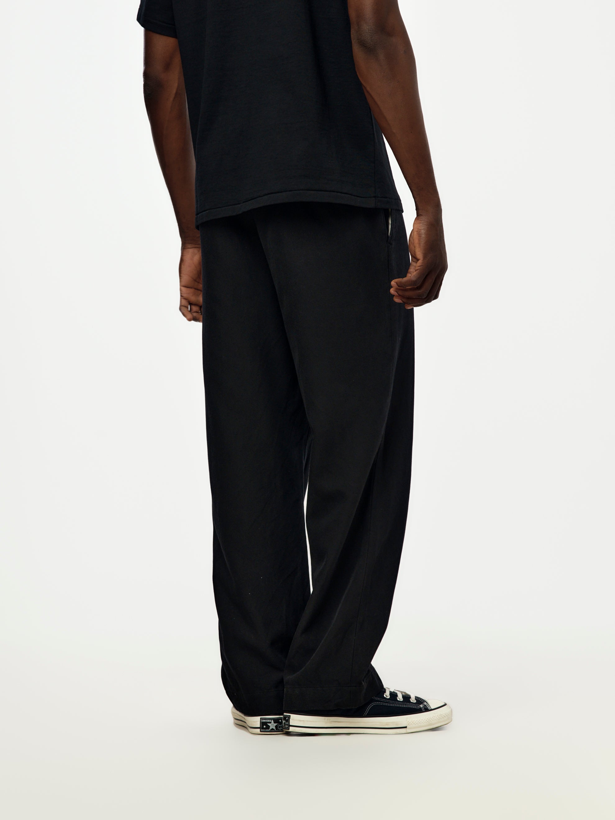 A.PRESSE Vintage Silk Cotton Work Pants (Black) (SIS) - UNION LOS