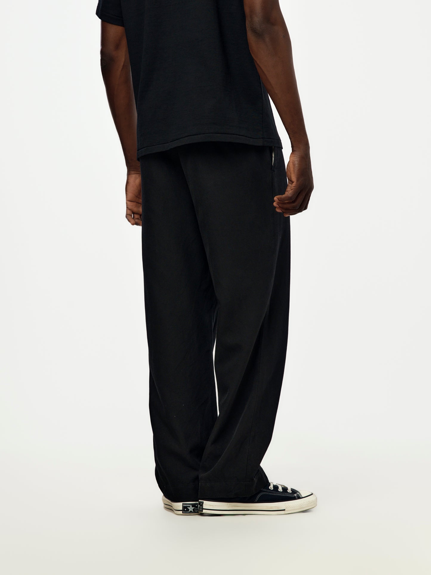 Vintage Silk Cotton Work Pants (Black) (SIS)