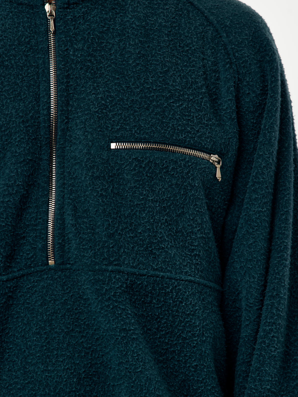 A.PRESSE Vintage Silk Fleece Half Zip Jacket (Sis) (Blue)