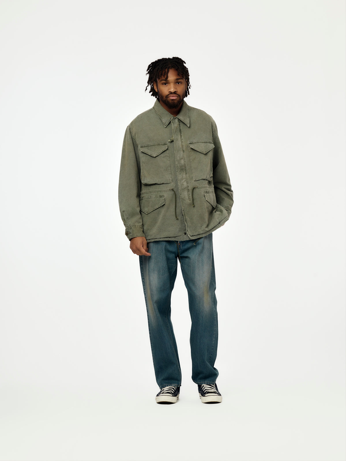 A.PRESSE Vintage Us Army M-43 Field Jacket (Sage) (Sis)