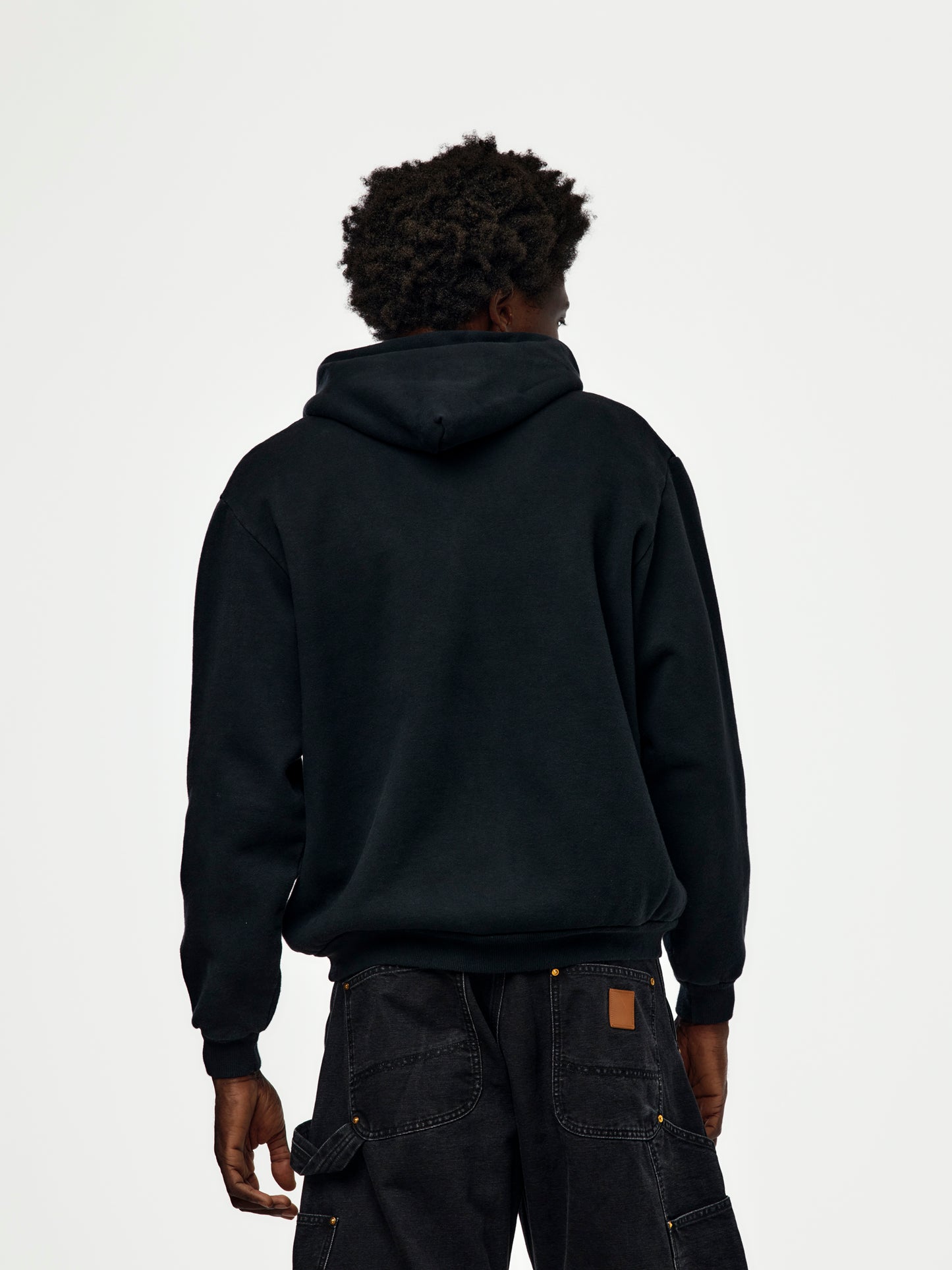 A.PRESSE Vintage Zip Sweat Hoodie (Sis) (Black)