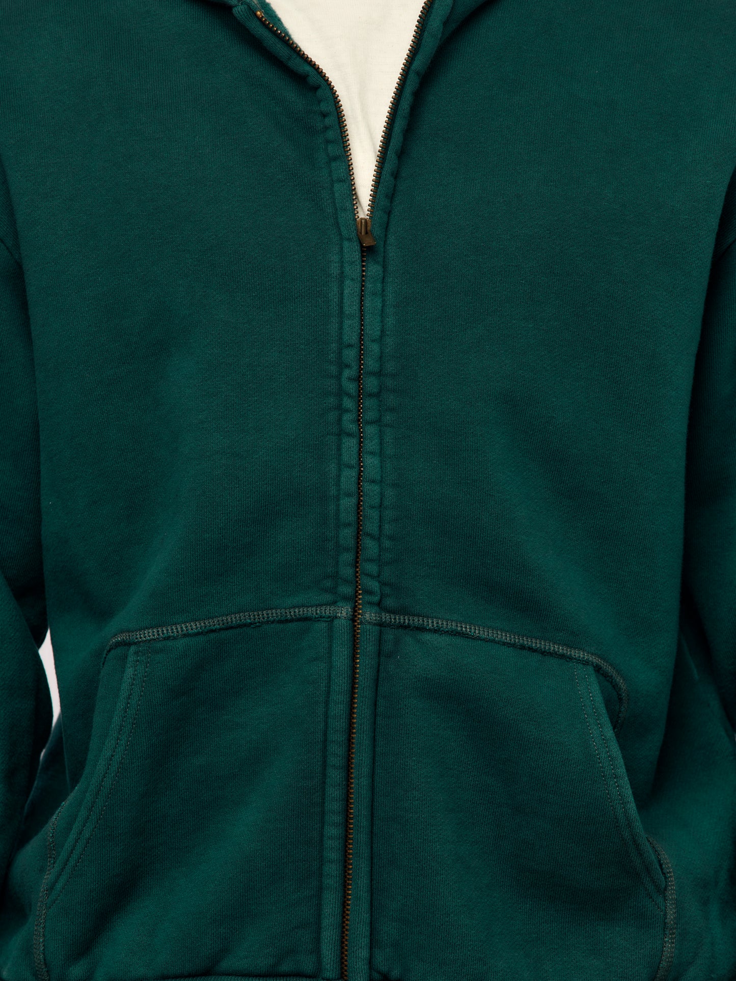 A.PRESSE Vintage Zip Sweat Hoodie (Sis) (Green)