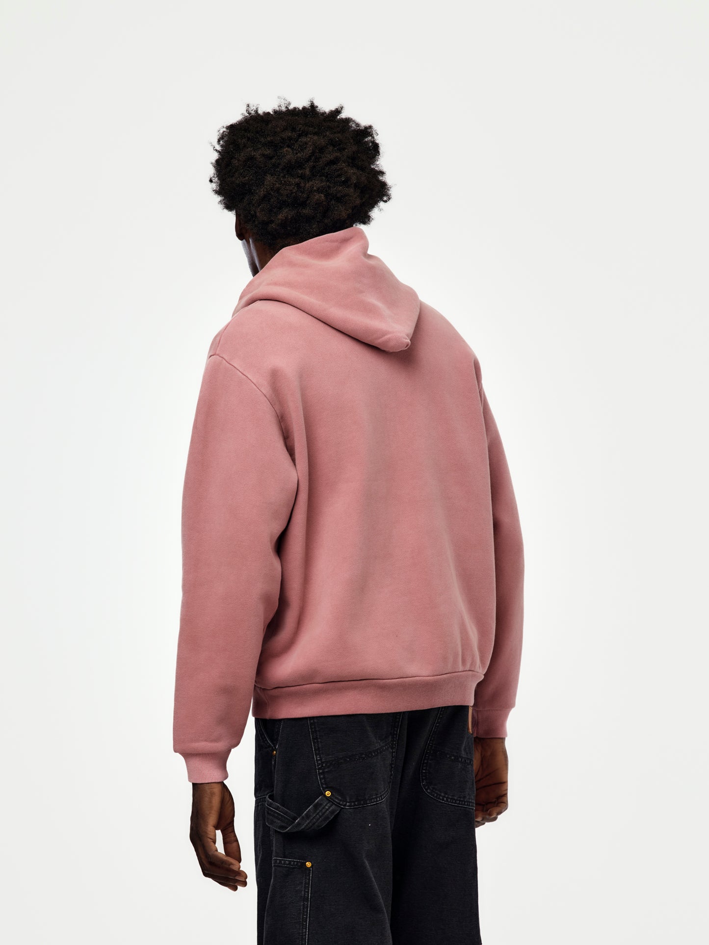 A.PRESSE Vintage Zip Sweat Hoodie (Sis) (Pink)