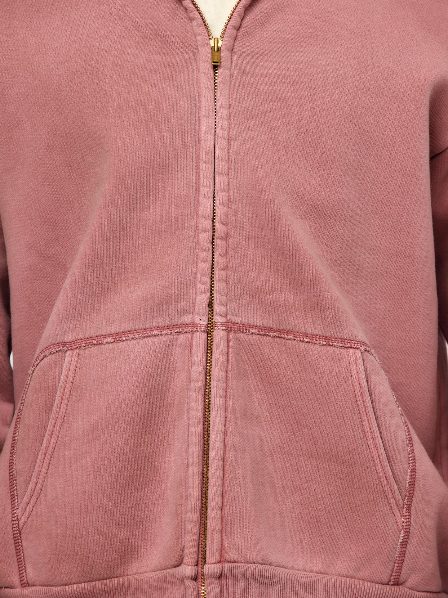 A.PRESSE Vintage Zip Sweat Hoodie (Sis) (Pink)