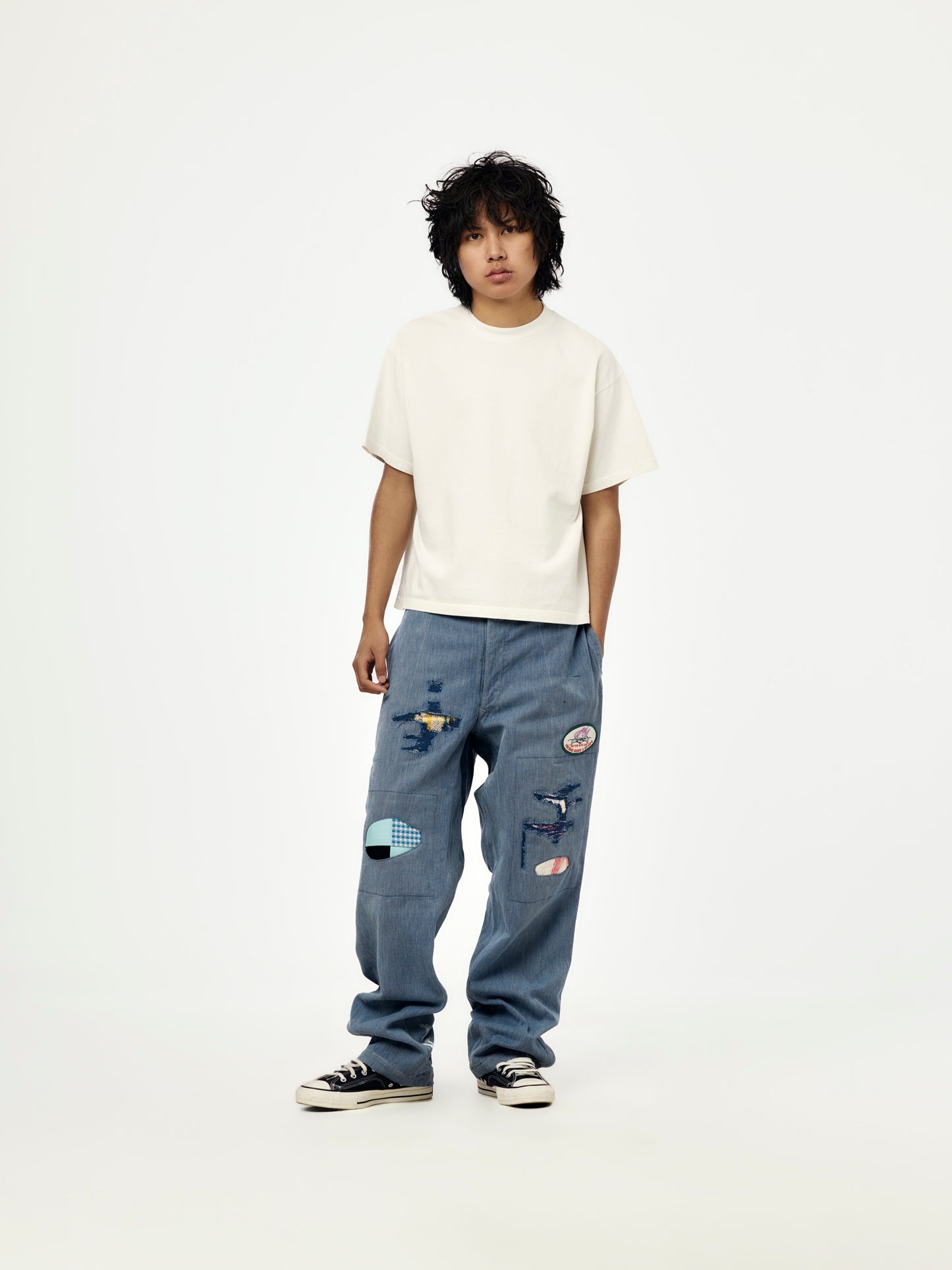 Belmond '50s Buckle-Back Trouser (Blue)