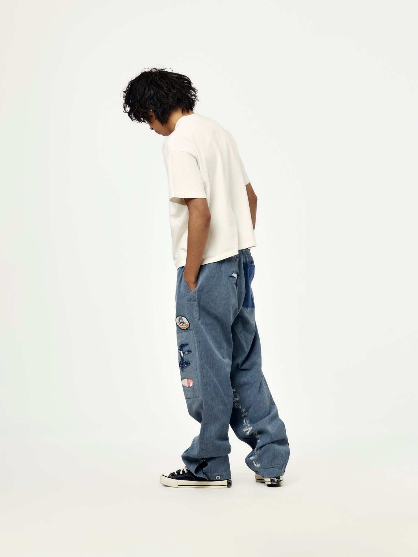 Belmond '50s Buckle-Back Trouser (Blue)