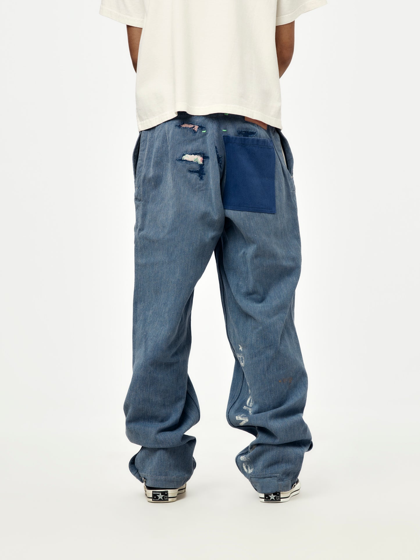 Belmond '50s Buckle-Back Trouser (Blue)