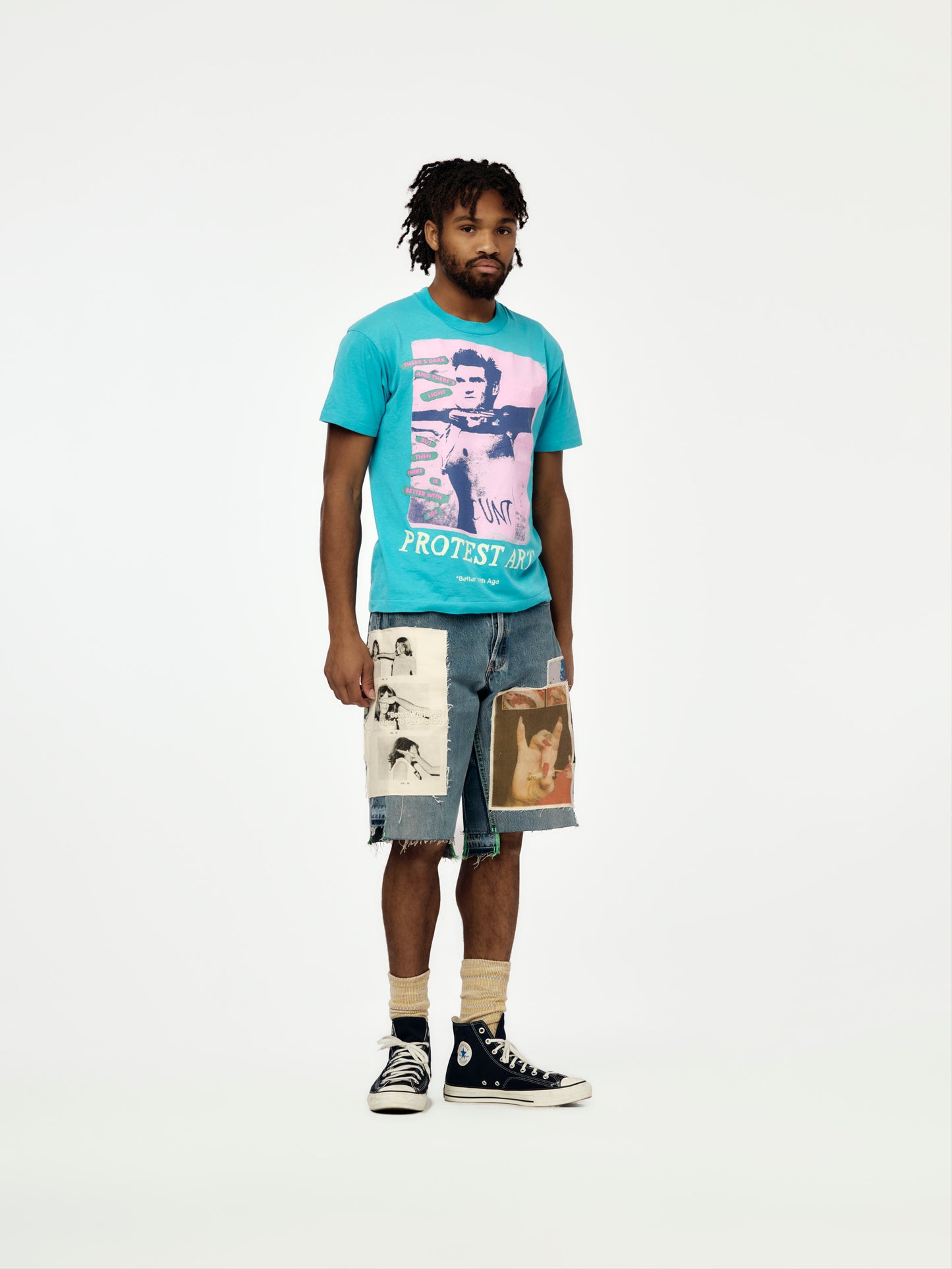 MITZVAH TRIPLE-WIDE LONG DENIM SHORT (ASSORTED / INDIGO)
