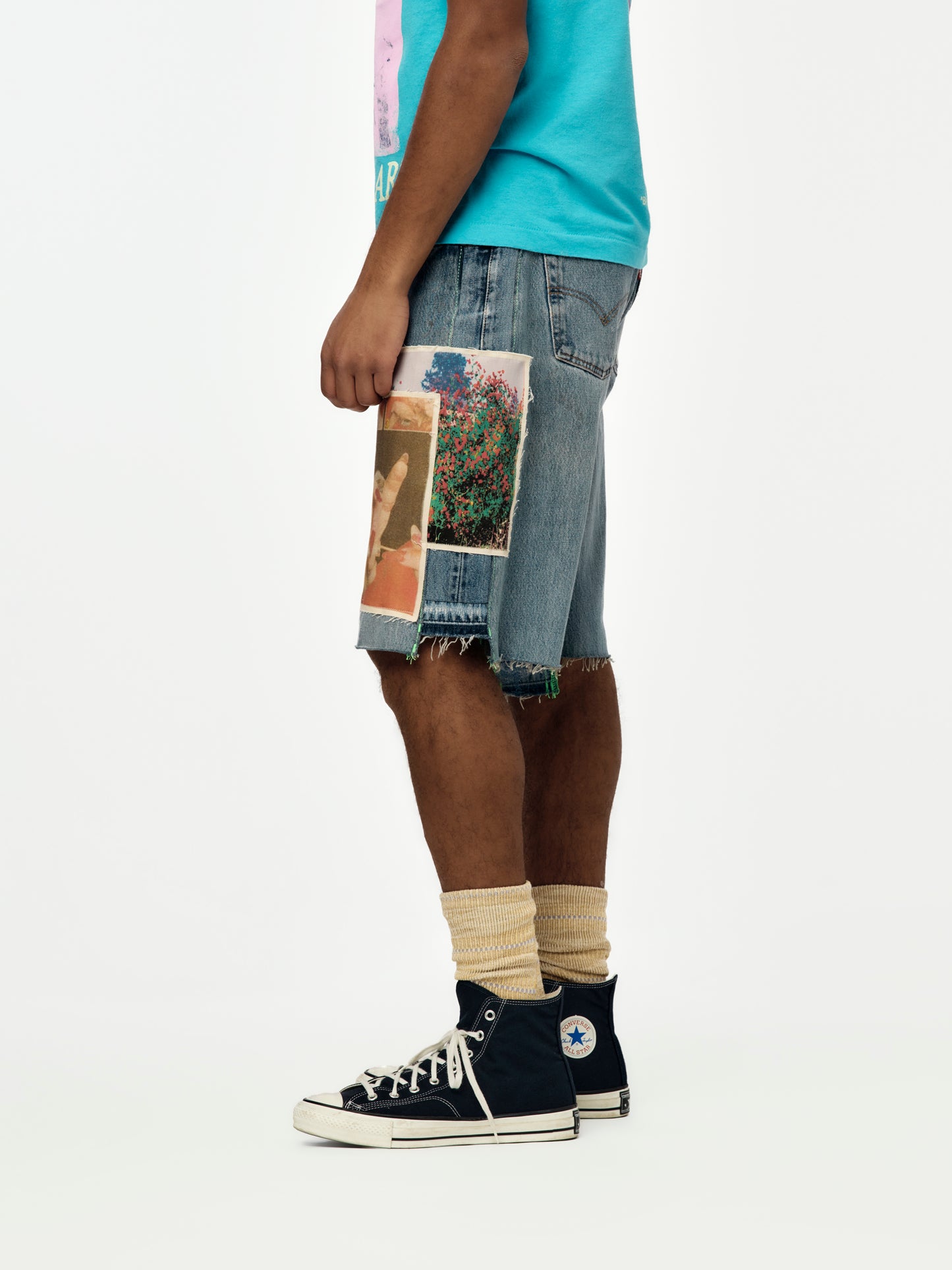 MITZVAH TRIPLE-WIDE LONG DENIM SHORT (ASSORTED / INDIGO)