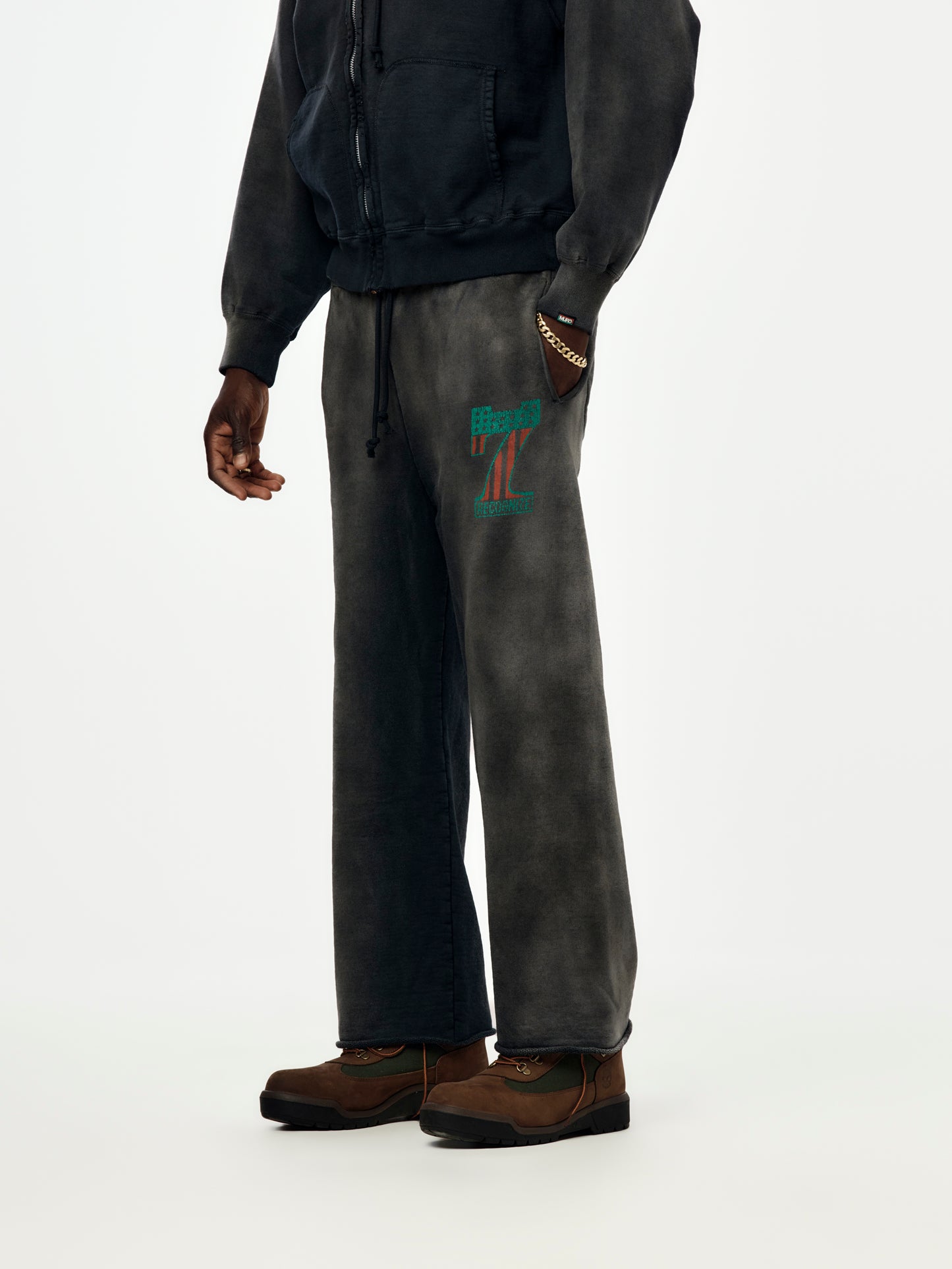 #7 Vinyl Aged Sweatpants (Black)