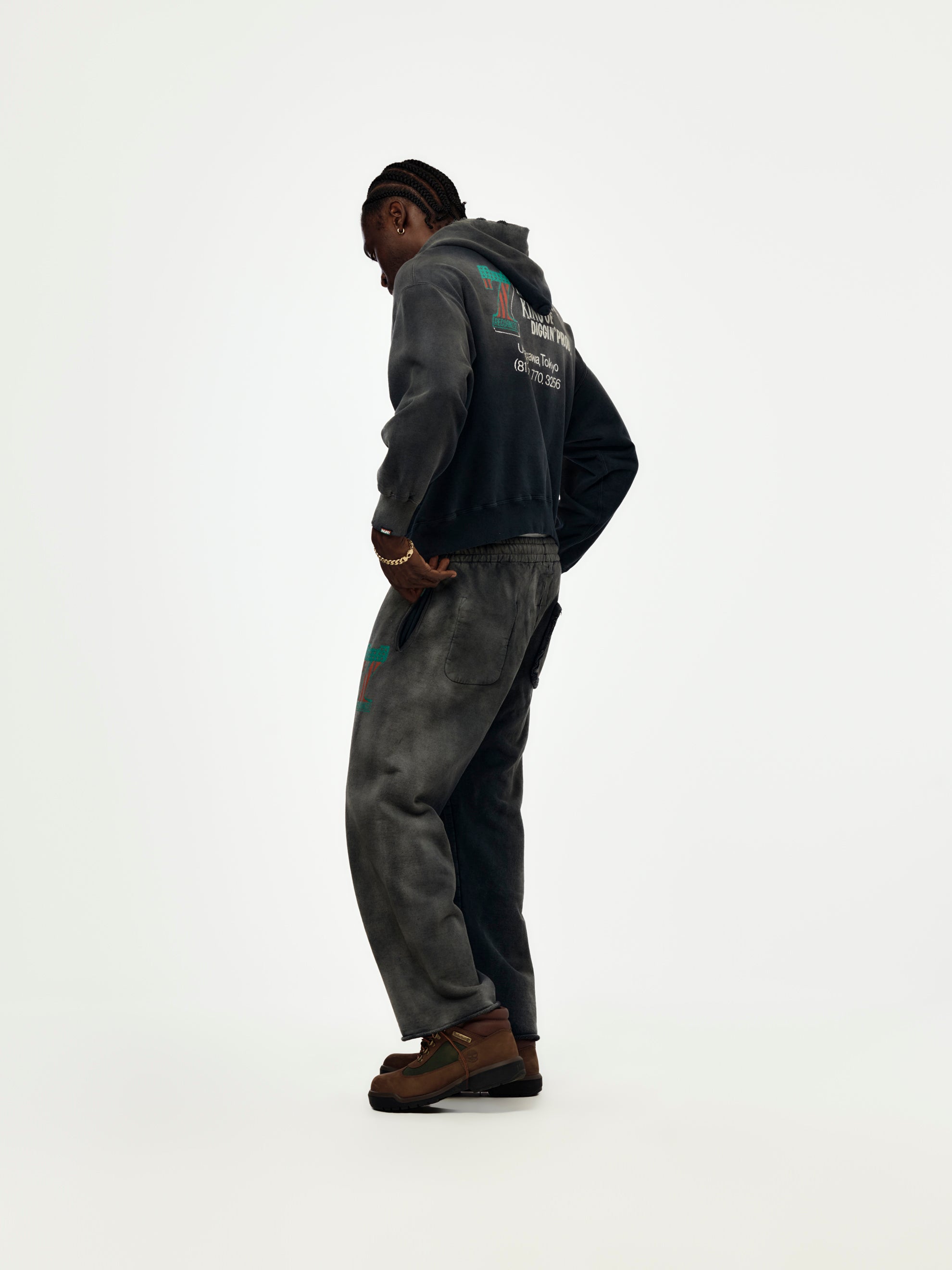 BOW WOW #7 Vinyl Zip Aged Hoodie (Black) - UNION LOS ANGELES BOW WOW #7 Vinyl Zip Aged Hoodie (Black) - UNION LOS ANGELES