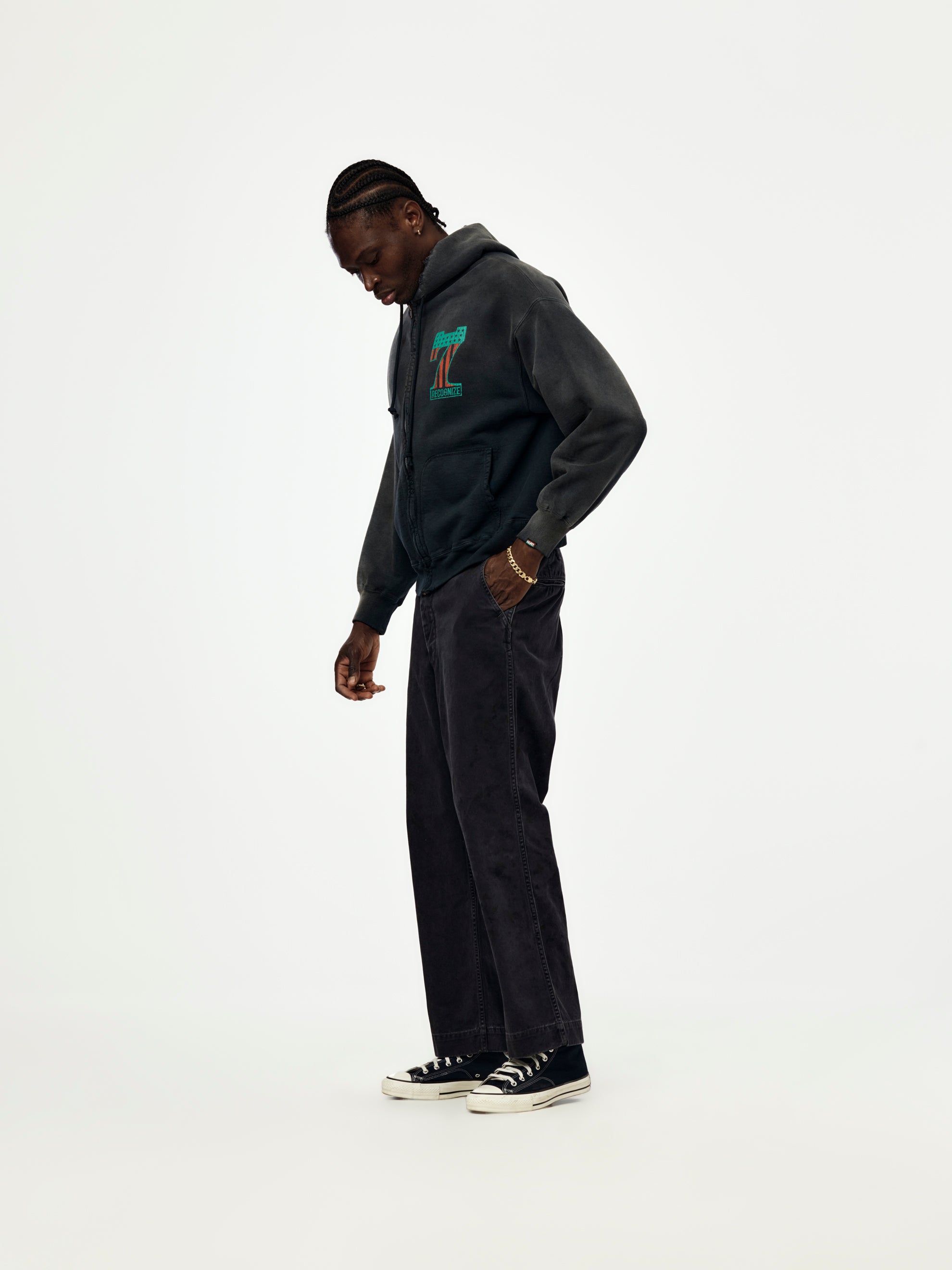BOW WOW Work Aged Trousers (Black) - UNION LOS ANGELES