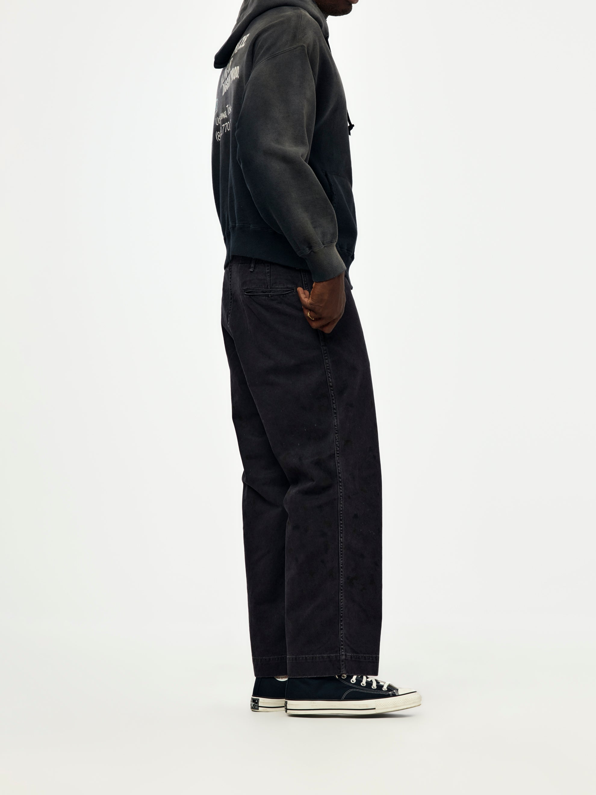 BOW WOW Work Aged Trousers (Black) - UNION LOS ANGELES