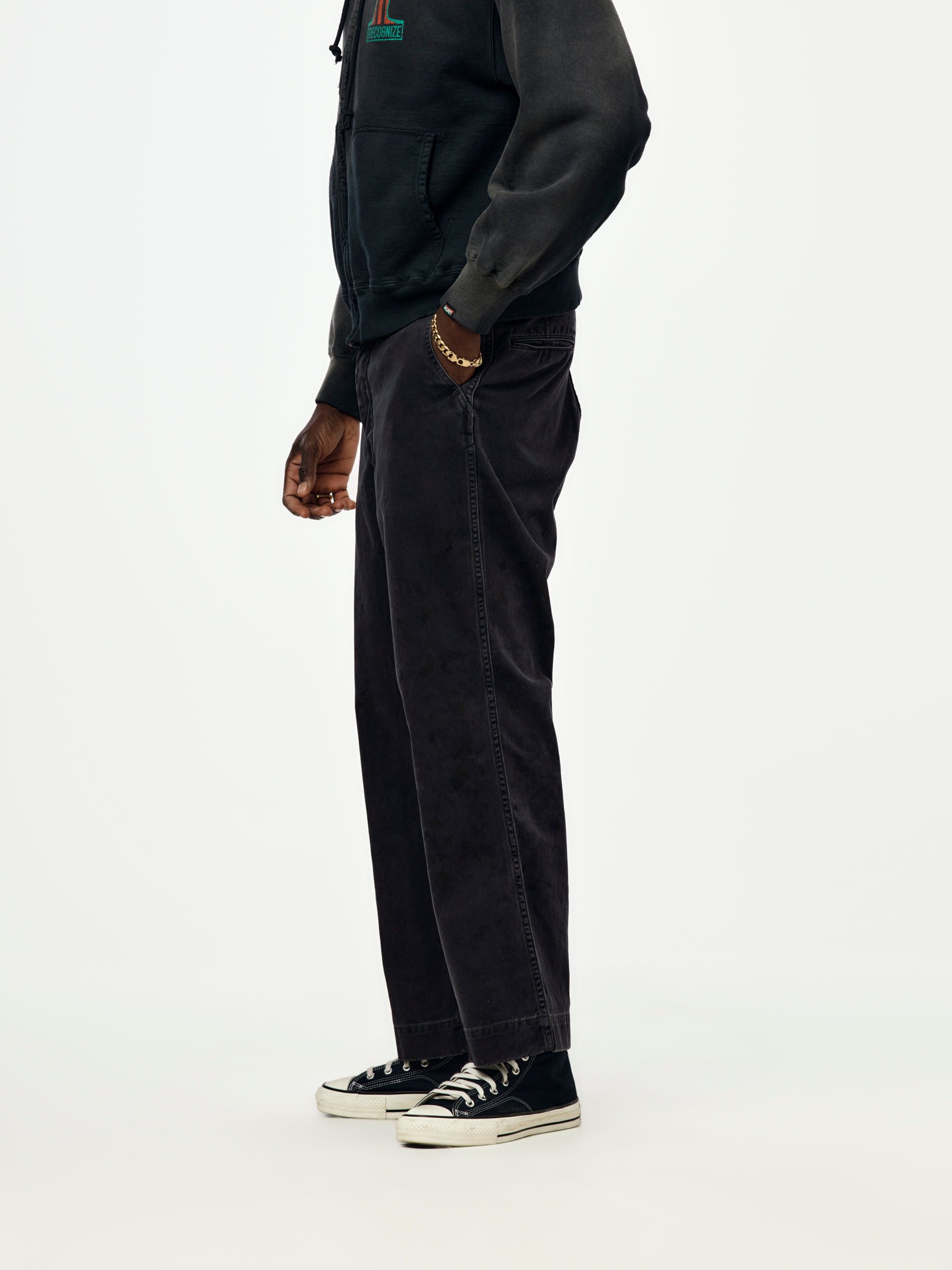 BOW WOW Work Aged Trousers (Black) - UNION LOS ANGELES