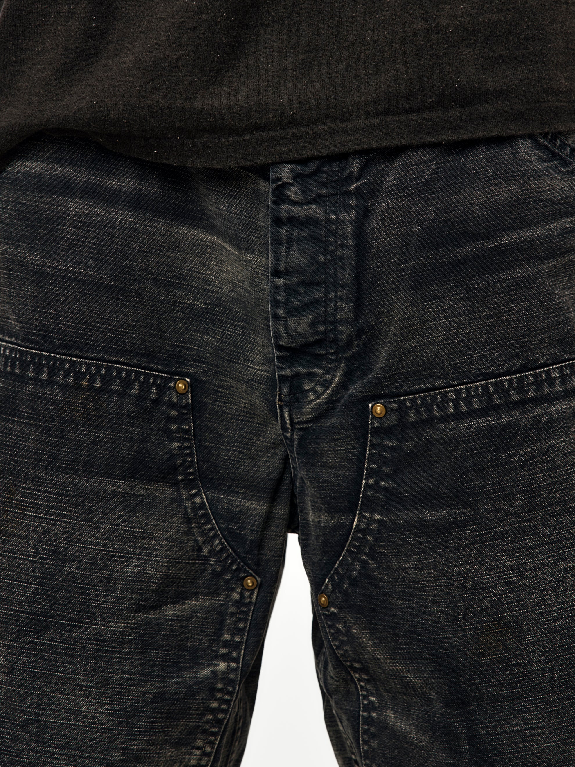 パンツ SS26 BOWWOW DOUBLEKNEE DUCK SHORTS AGED BOW WOW Double Knee Aged Duck Shorts (Black) - UNION LOS ANGELES