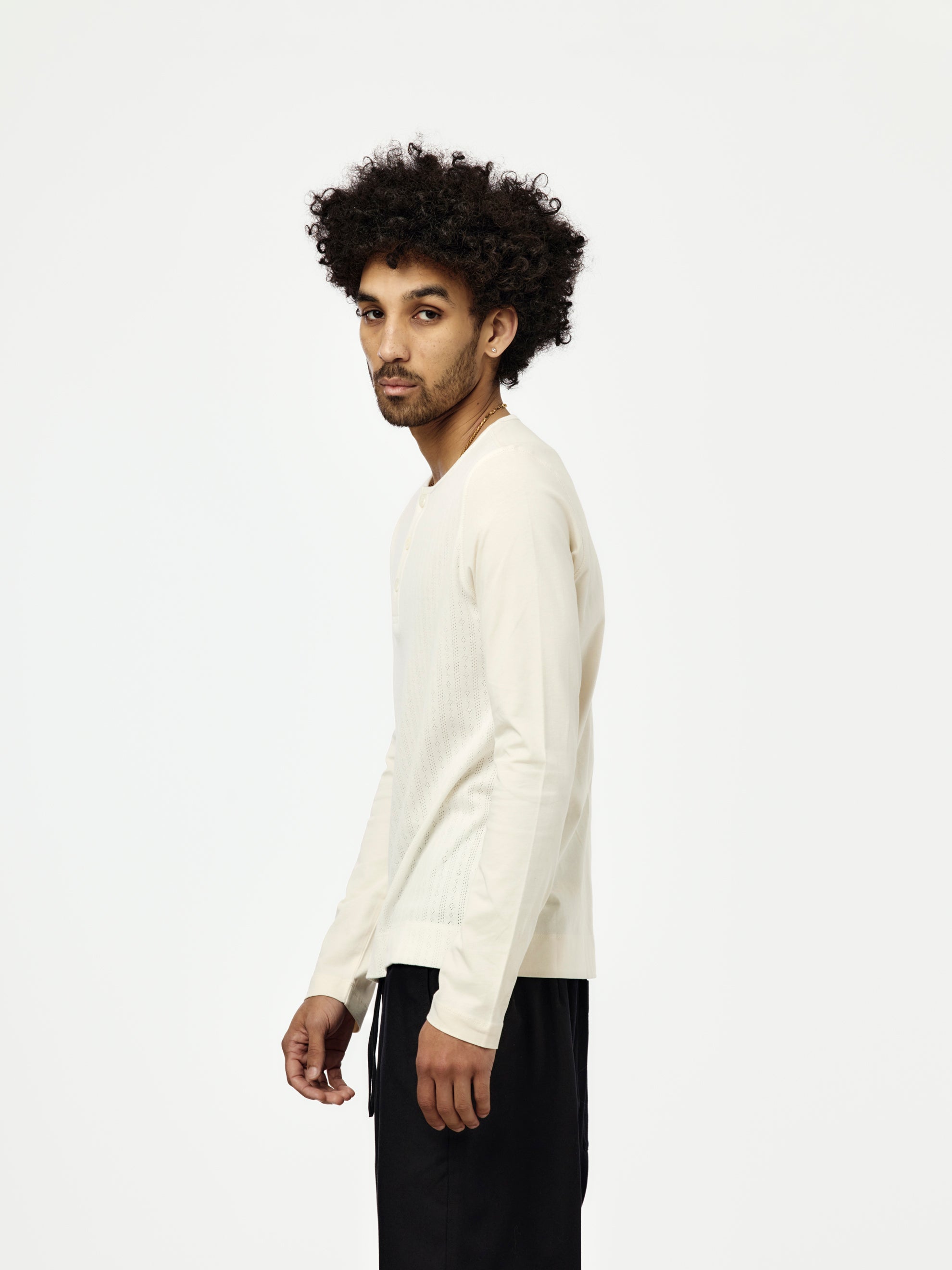 Dries Van Noten Hebton Long Sleeved T-Shirt (Off White) - UNION