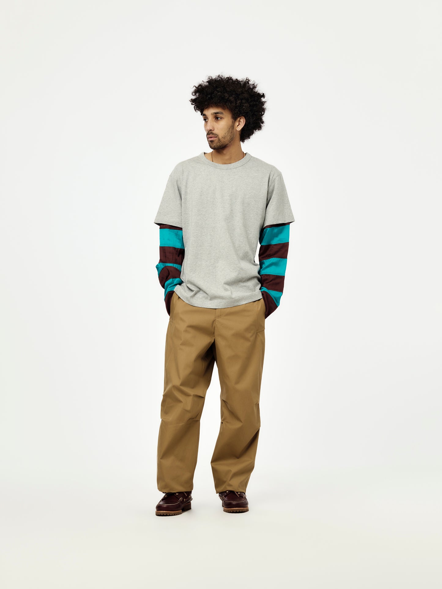 Heedar Contrast T-Shirt (Grey Melange)