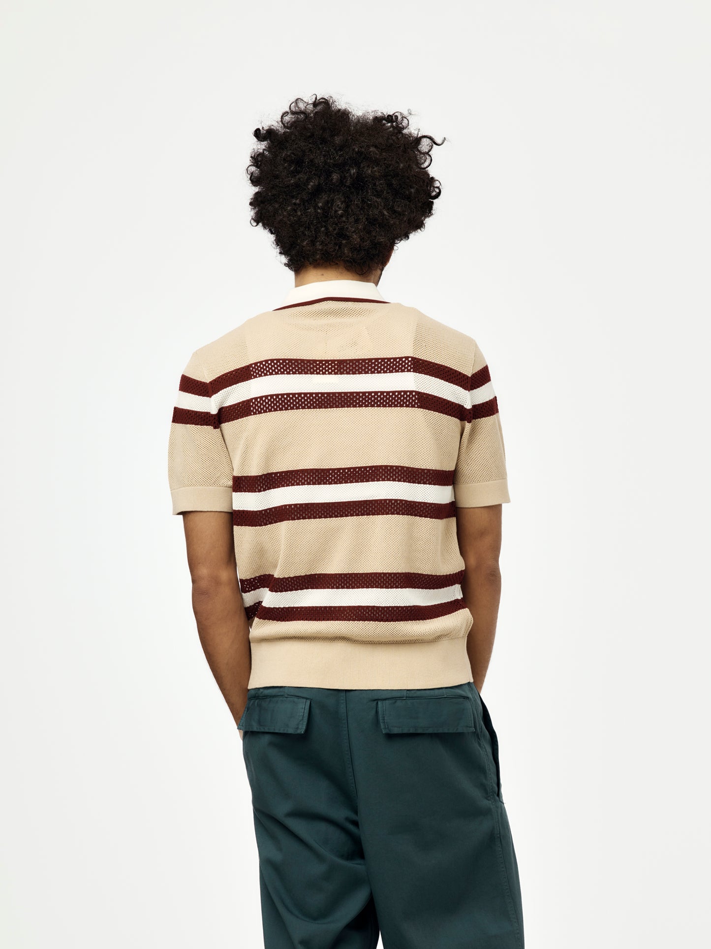 Mercy Stripe Polo (Beige)
