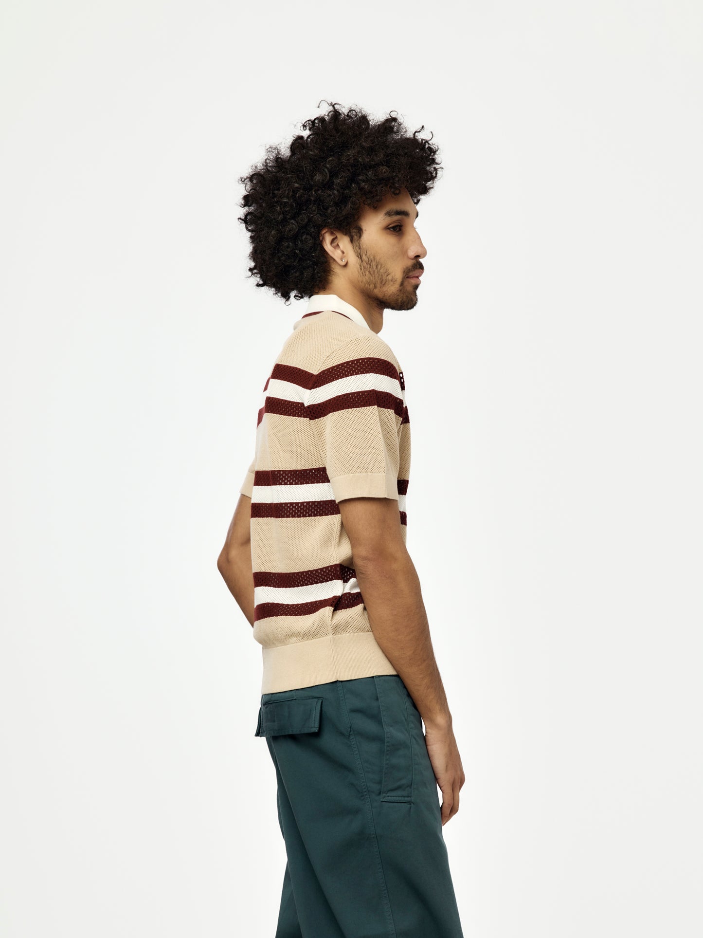 Mercy Stripe Polo (Beige)