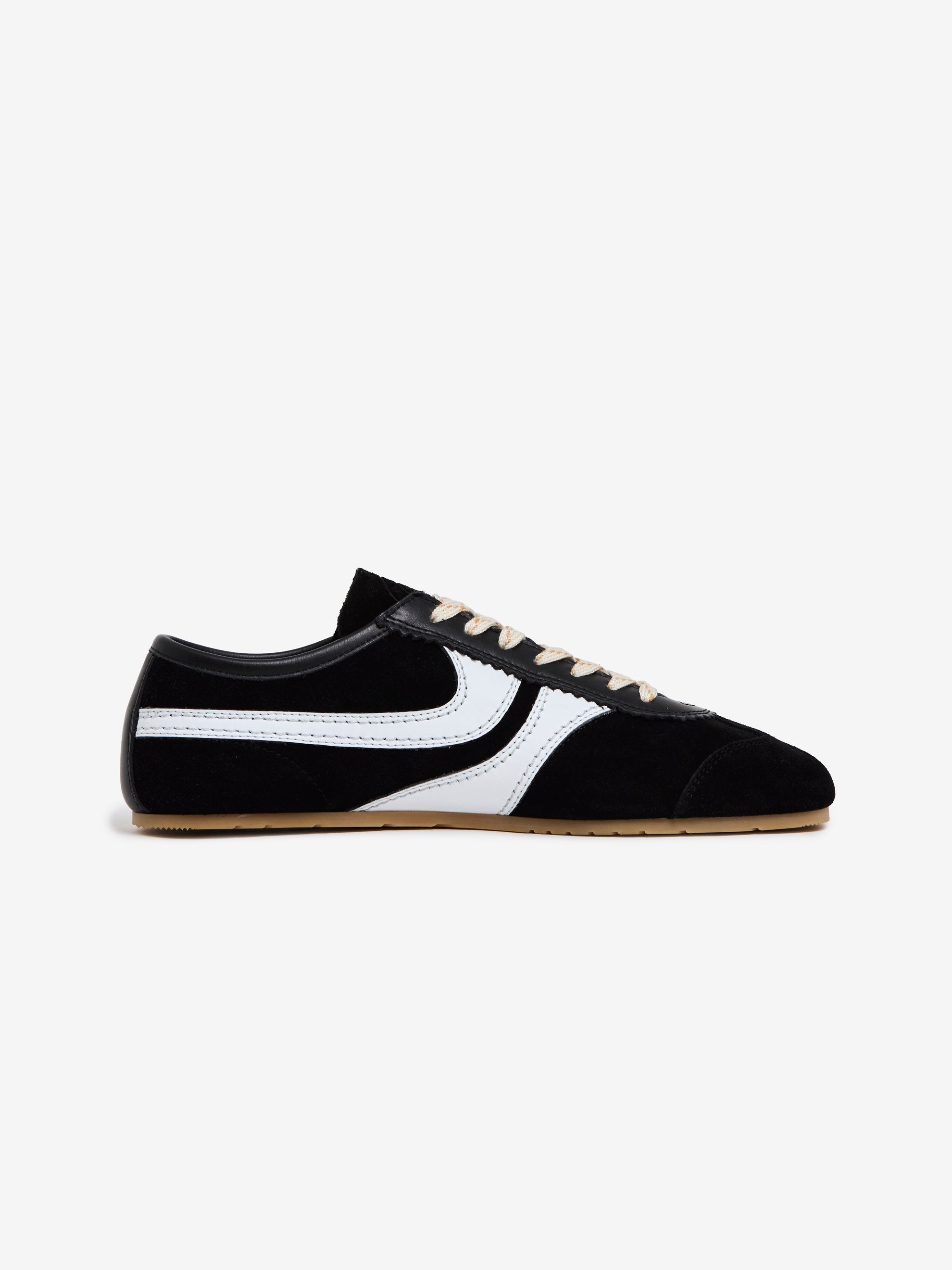 Dries Van Noten Suede Sneakers (Black/White) - UNION LOS ANGELES