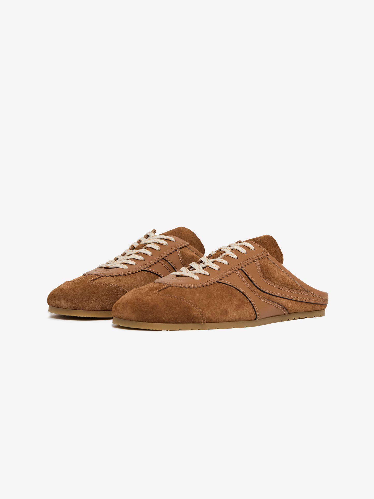 Suede Sneaker Mule (Tan)