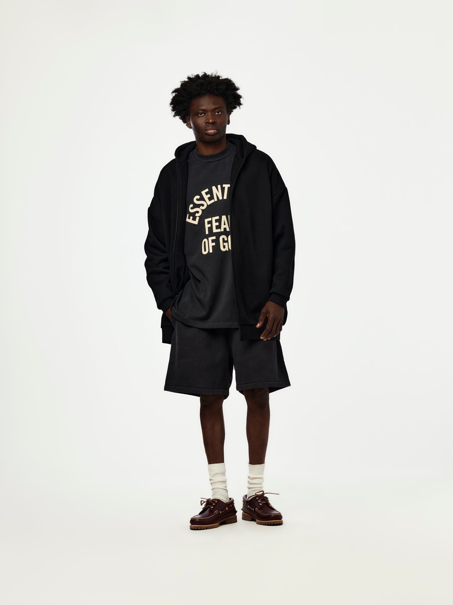 PROPERTY LOUNGE LONG ZIP HOODIE (BLACK)
