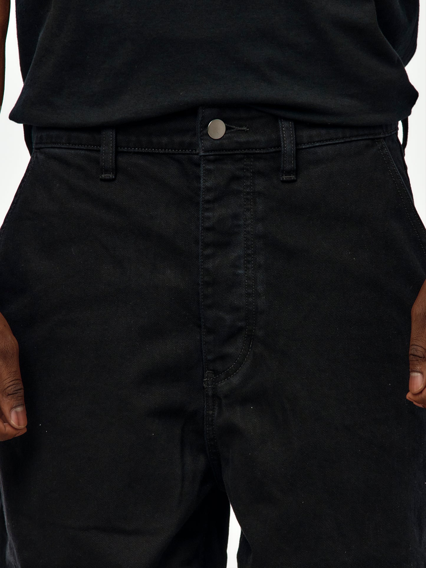 RAW CUT 5-POCKET SHORT (OVERDYED BLACK)