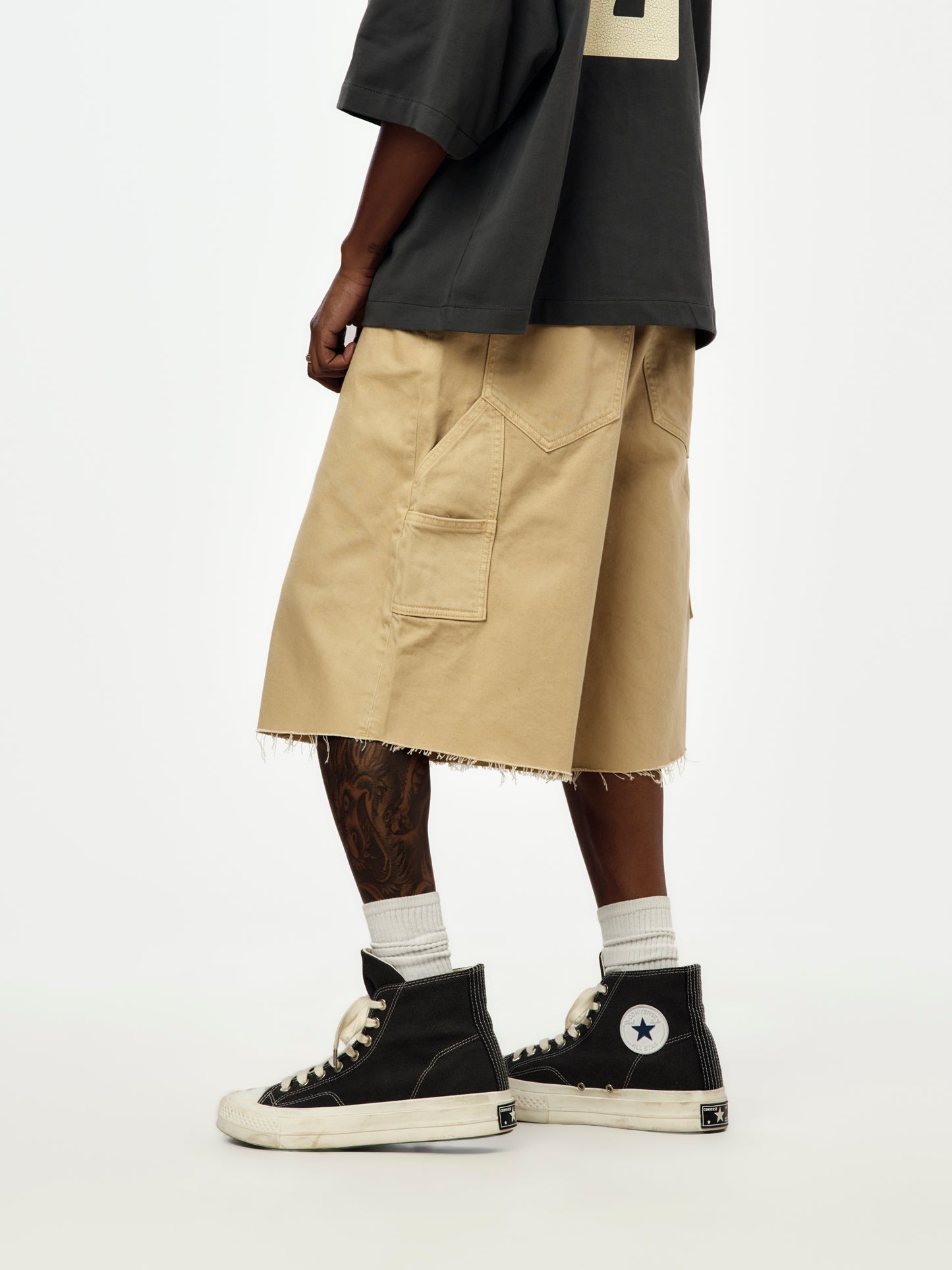 RAW CUT 5-POCKET SHORT (OVERDYED DUNE)