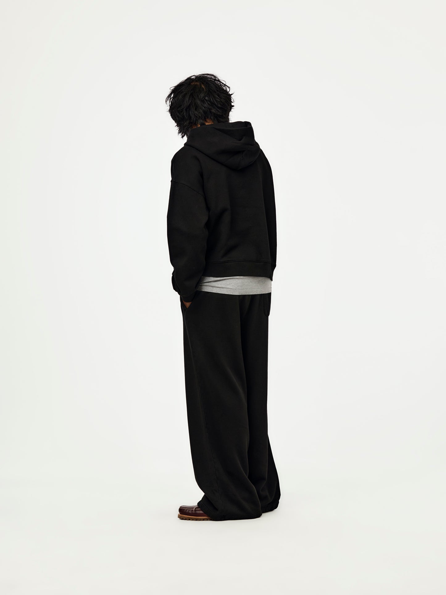 wide leg sweatpants (black)
