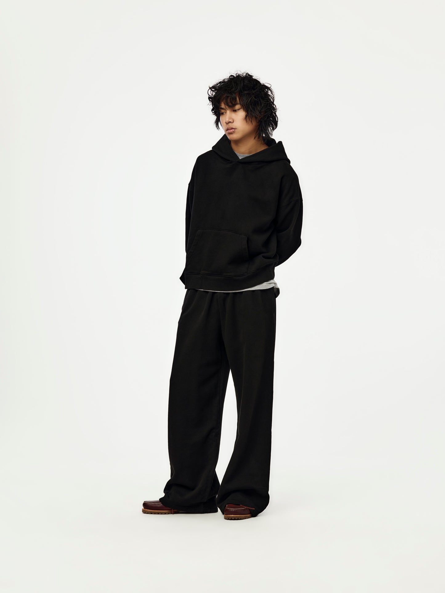 wide leg sweatpants (black)