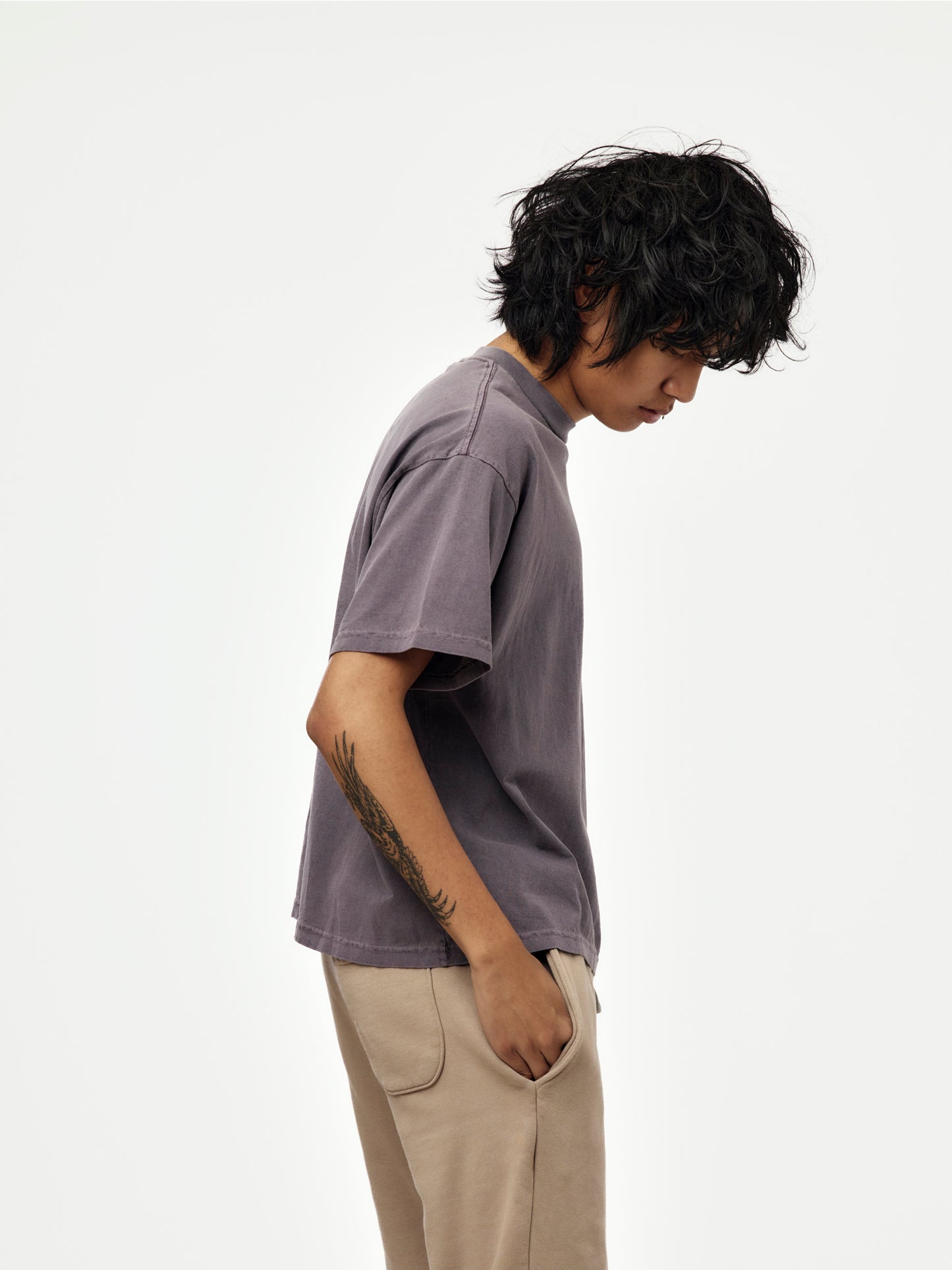 box crop tee (pigment purple)