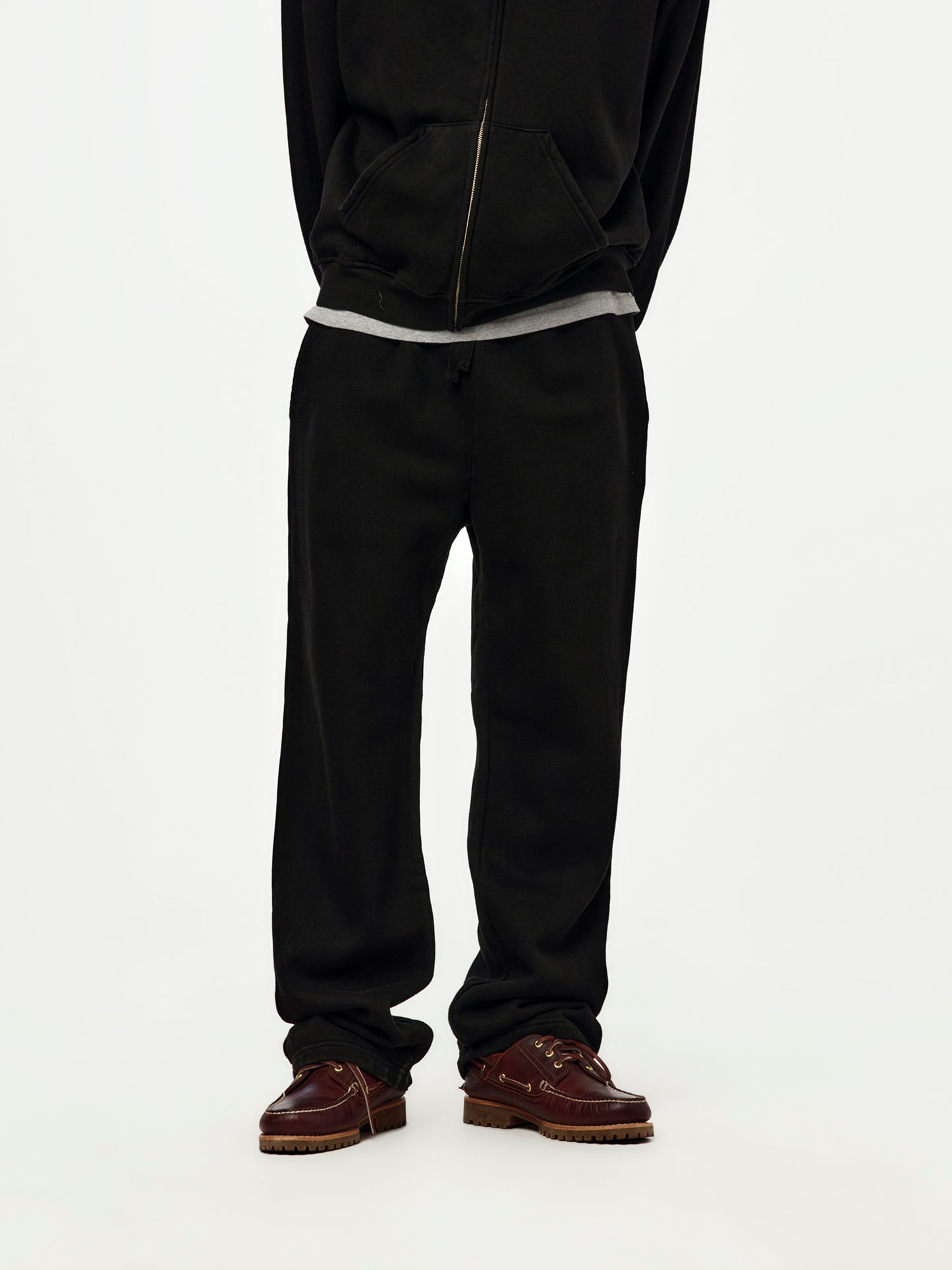 straight leg sweatpants (black)