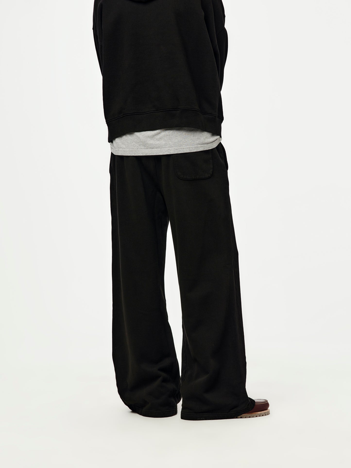 wide leg sweatpants (black)