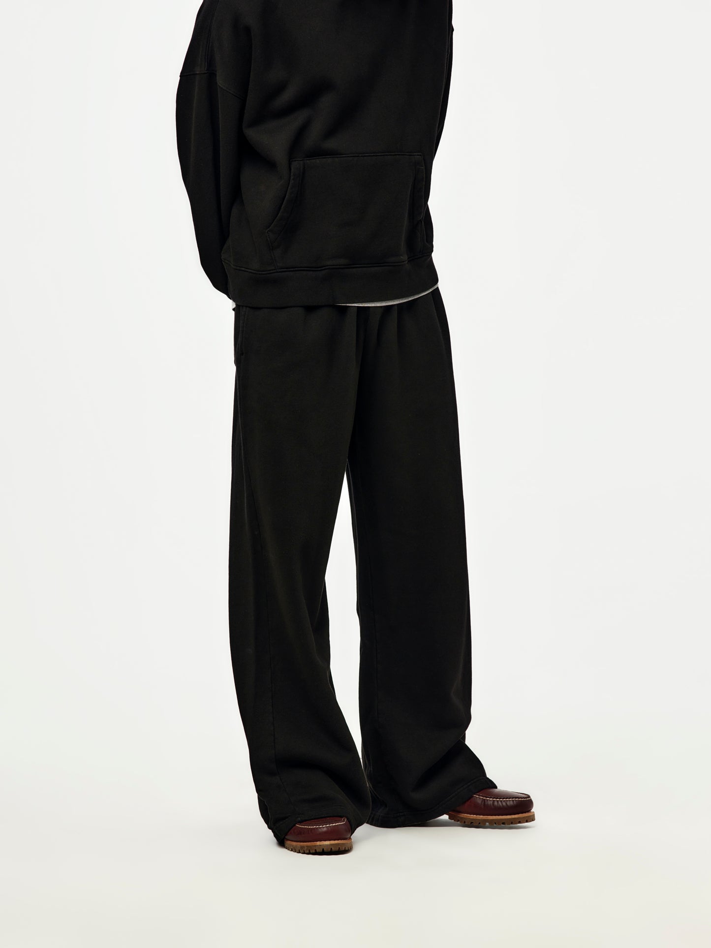 wide leg sweatpants (black)