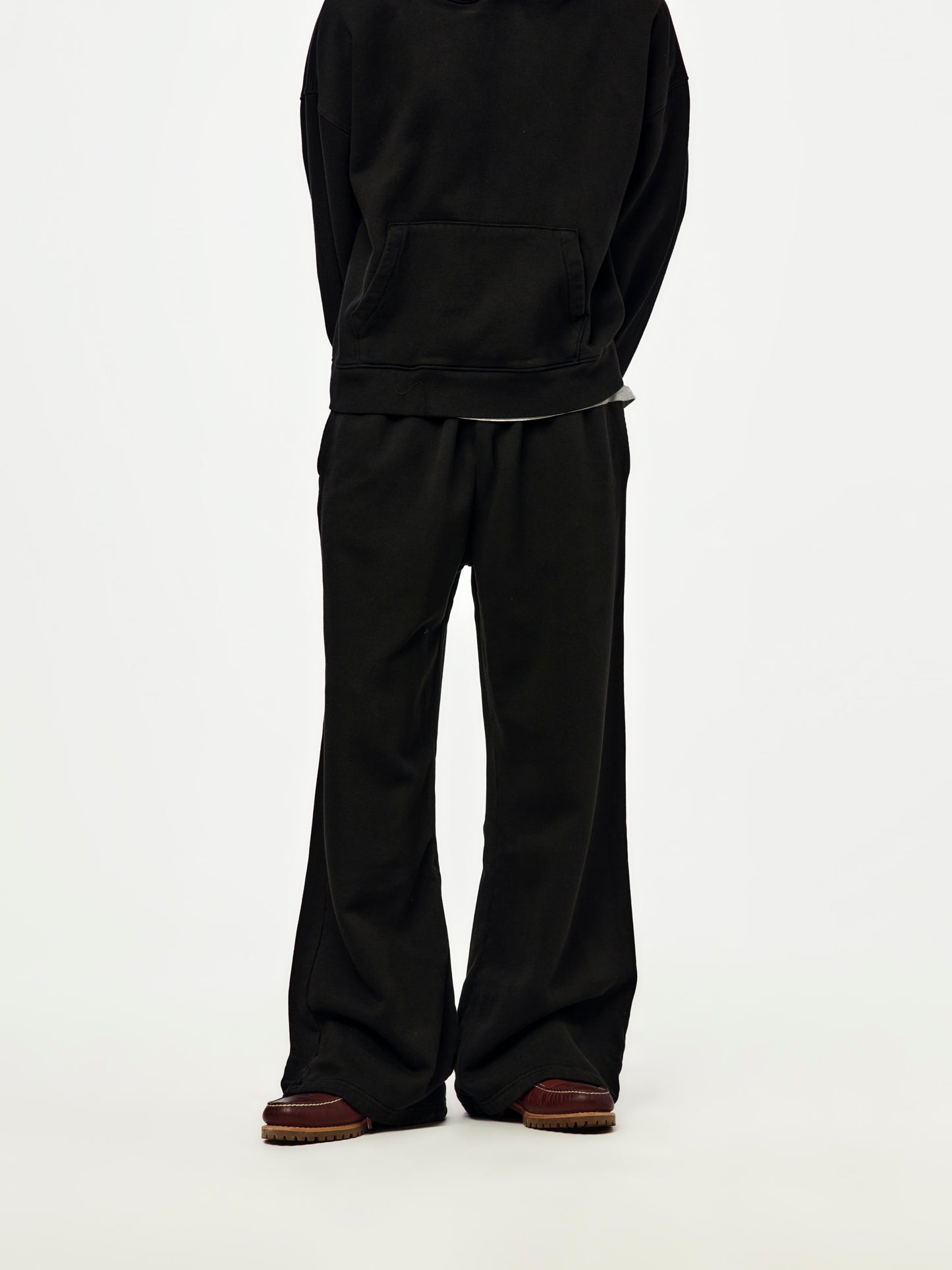 wide leg sweatpants (black)