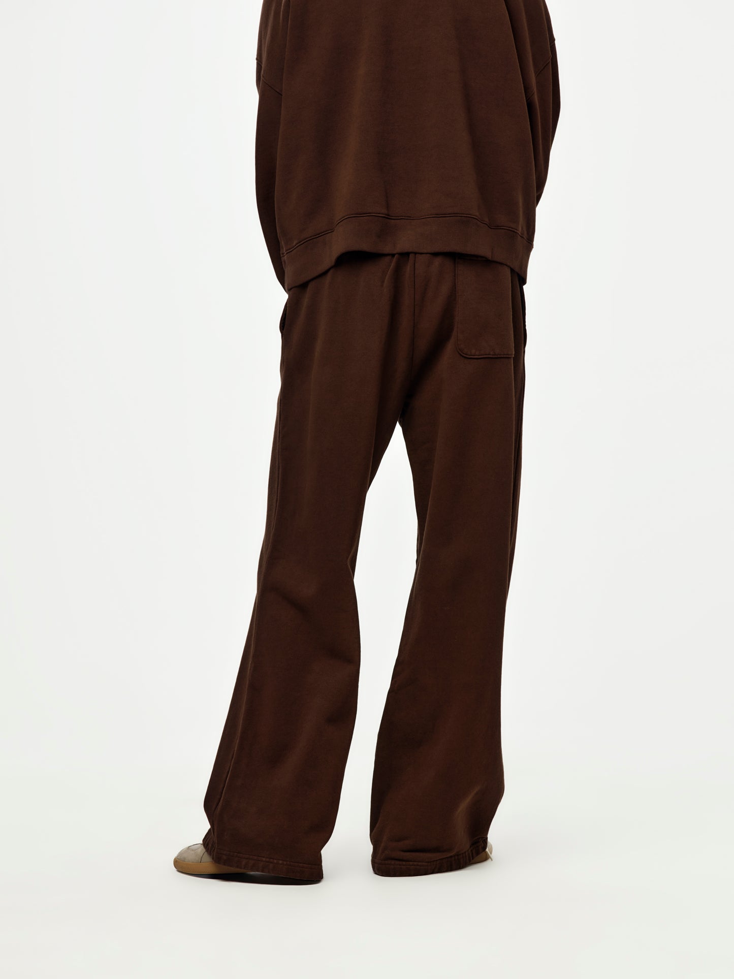 wide leg sweatpants (brown)