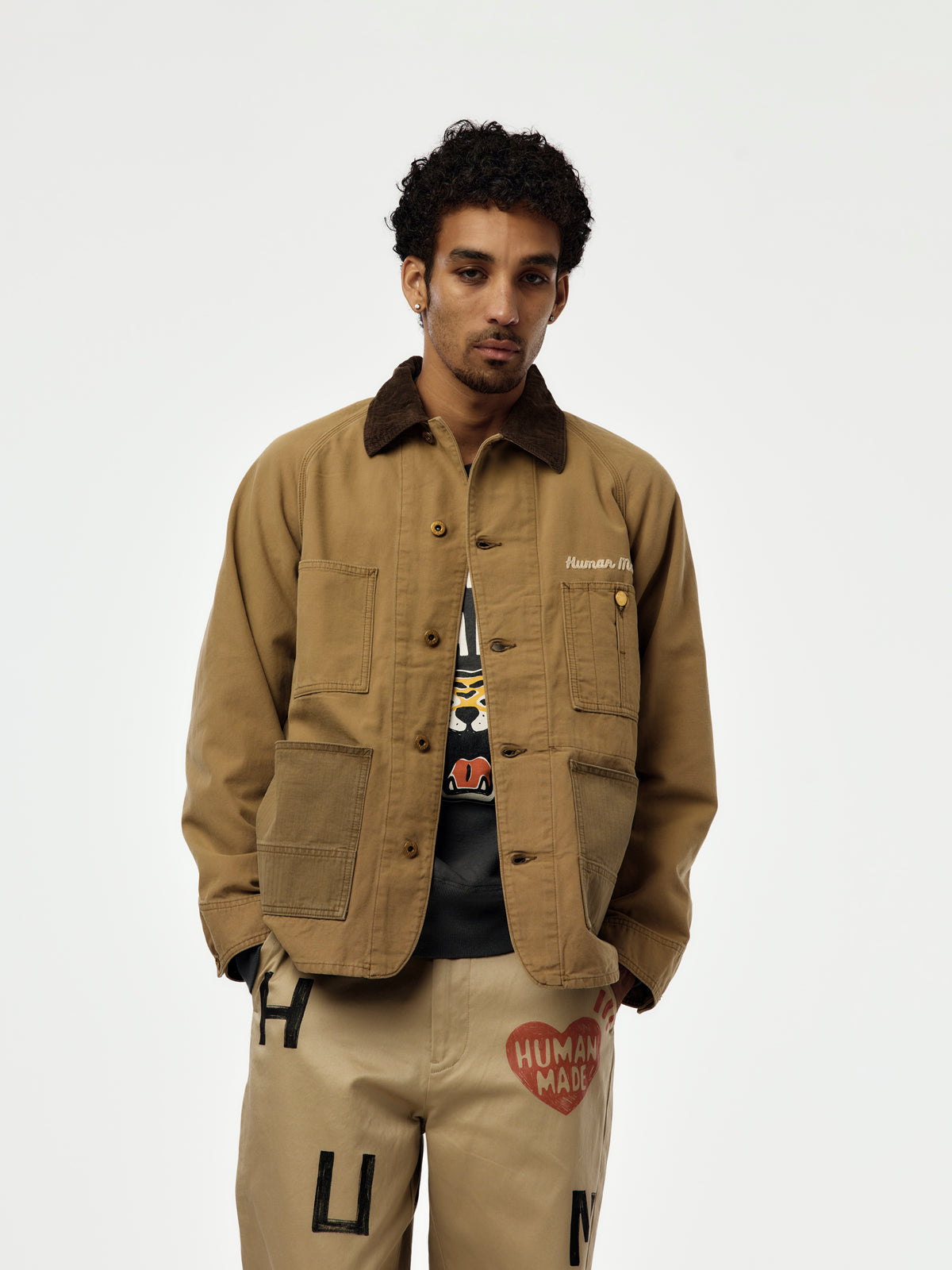 DUCK COVERALL JACKET (BEIGE)