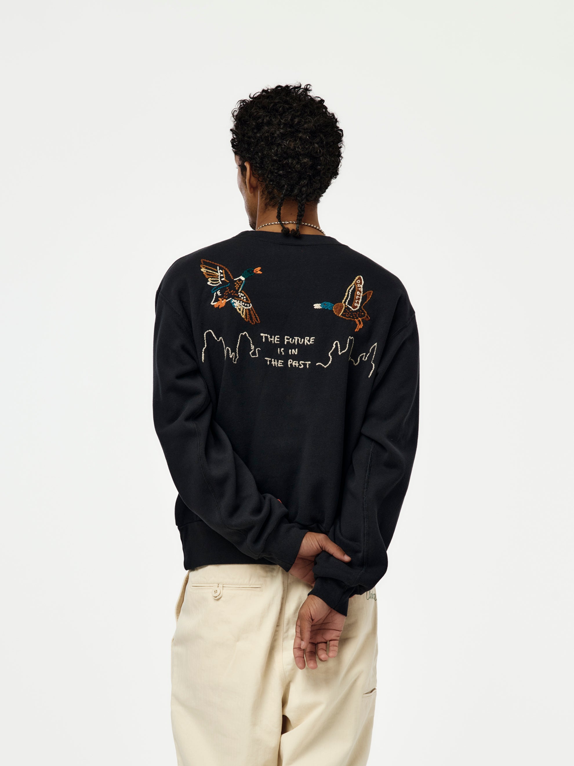 メ*シ様 HUMAN MADE スウェット ドッグロゴ ブラック Human Made EMBROIDERED SWEATSHIRT (BLACK) - HM32CS048 - UNION LOS