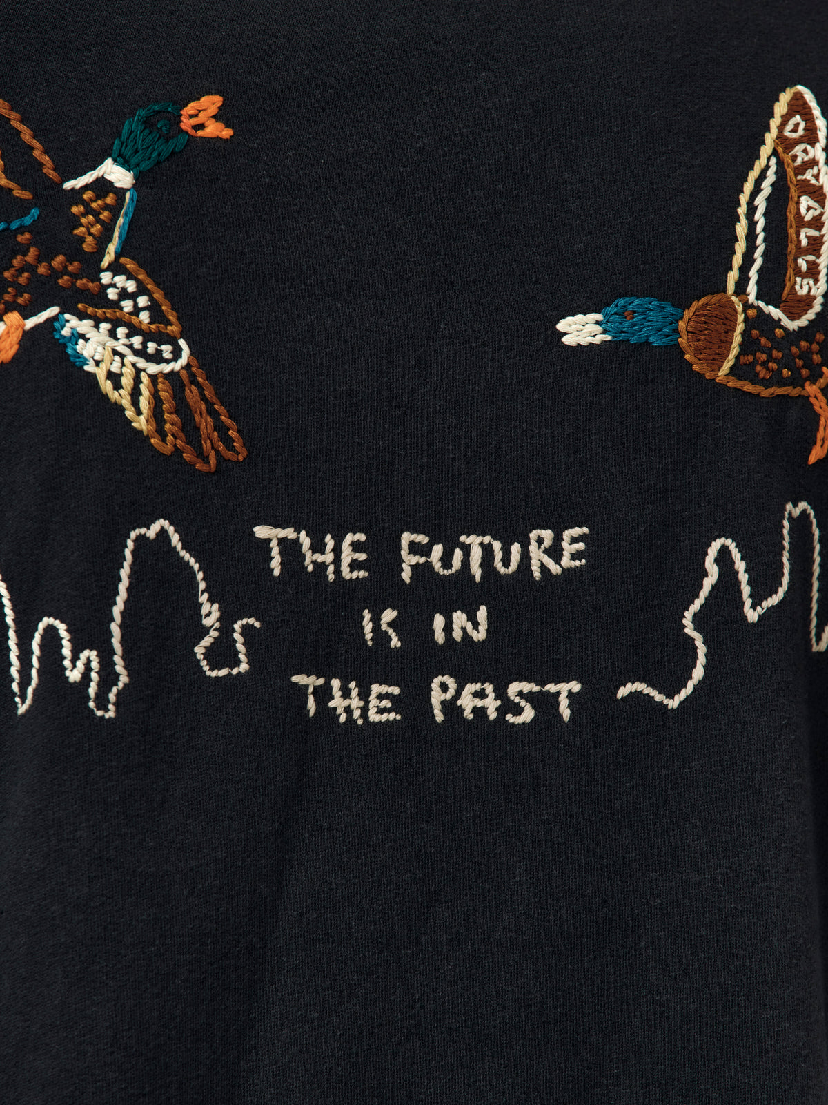 EMBROIDERED SWEATSHIRT (BLACK) - HM32CS048