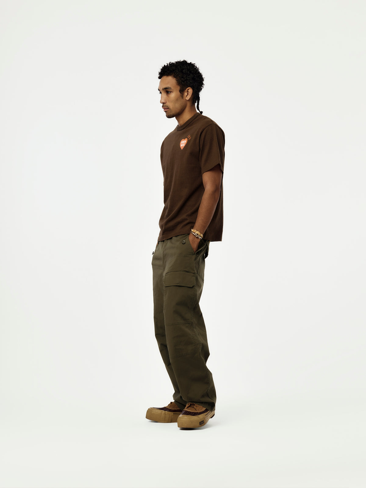 GRAPHIC T-SHIRT (BROWN) - HM32TE023