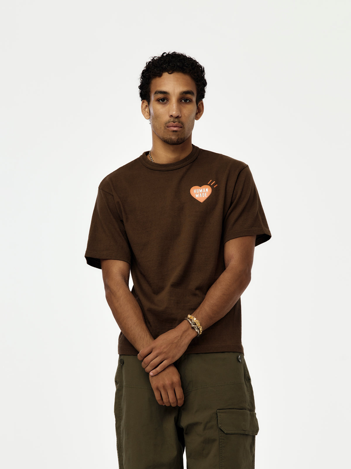 GRAPHIC T-SHIRT (BROWN) - HM32TE023