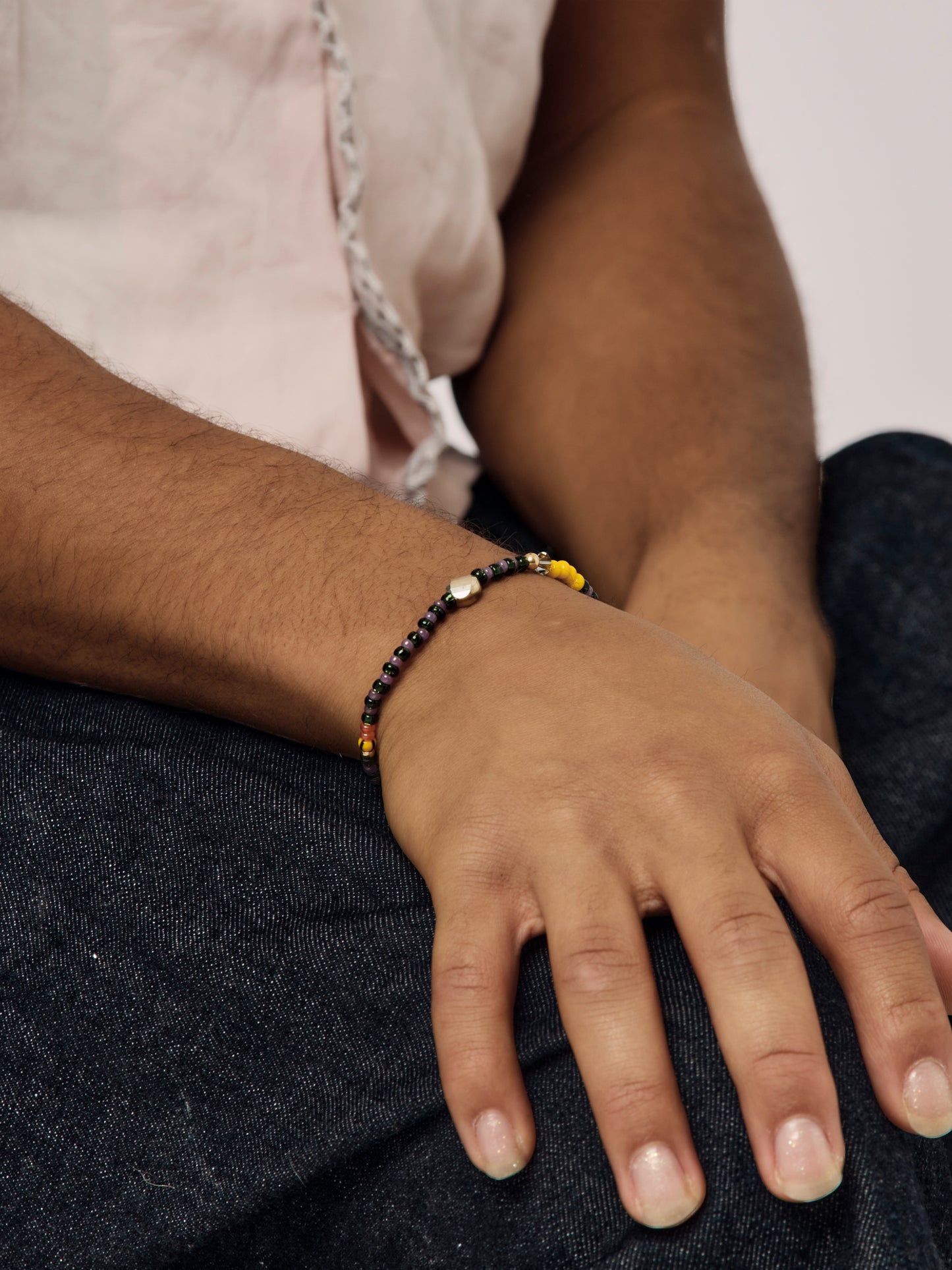 J ALXNDRA Elmwood Bracelet (14KGF/Agate/Semi-Precious)