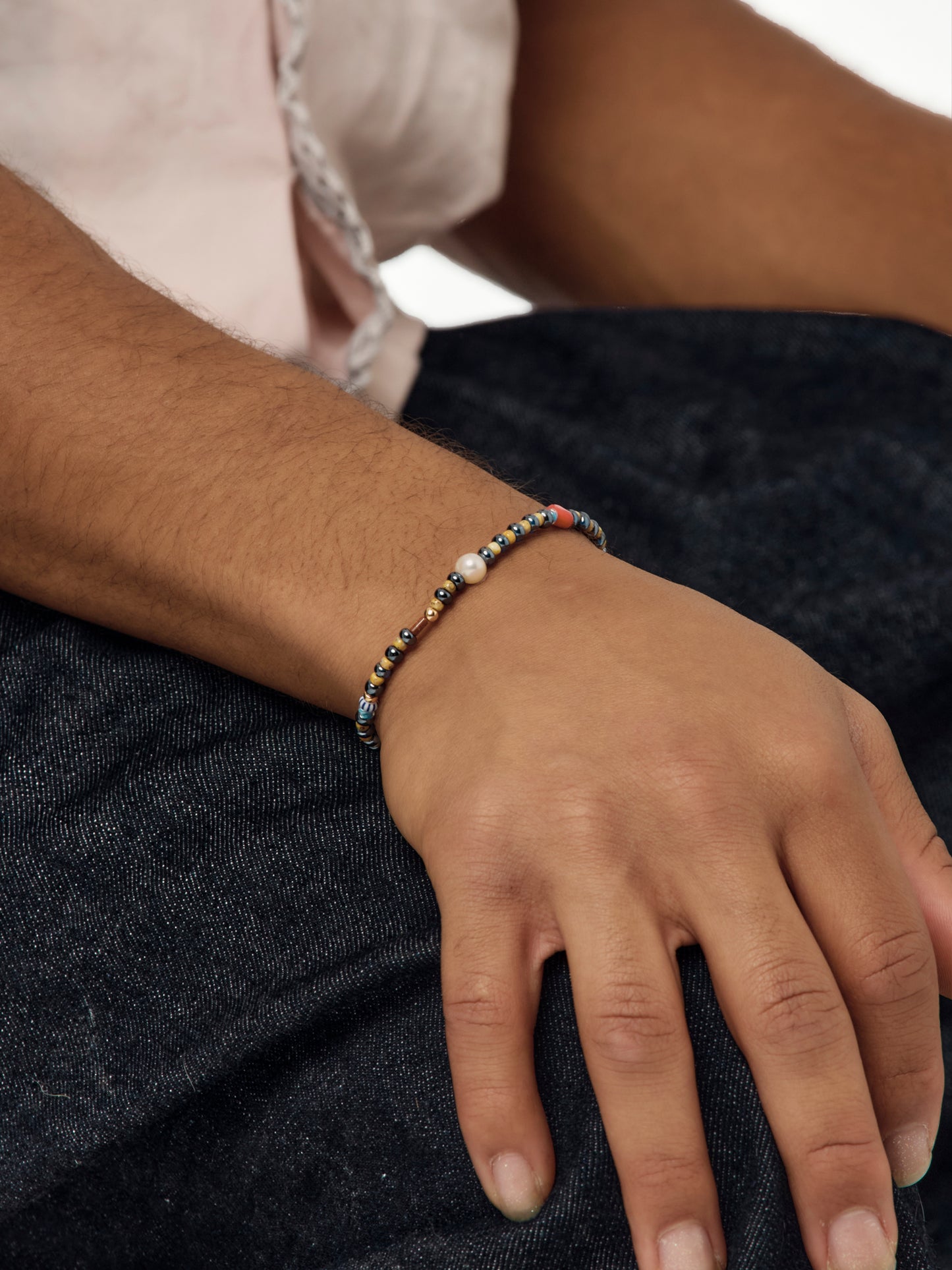 J ALXNDRA Emil Bracelet (14KGF/Pearl/Semi-Precious)