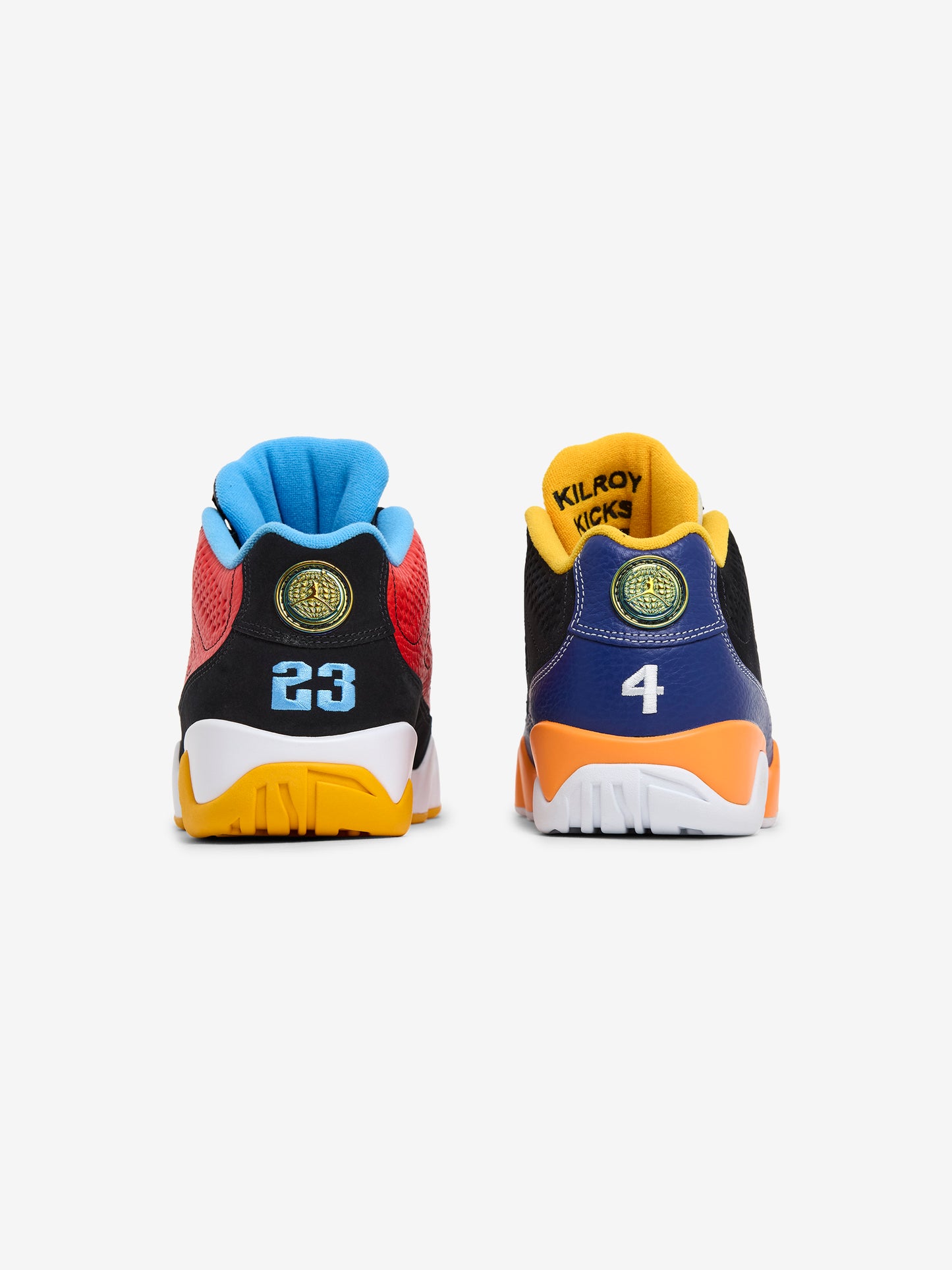 Air Jordan 9 Retro Low "What The Kilroy" (Black/Challenge Red-Deep Royal Blue)